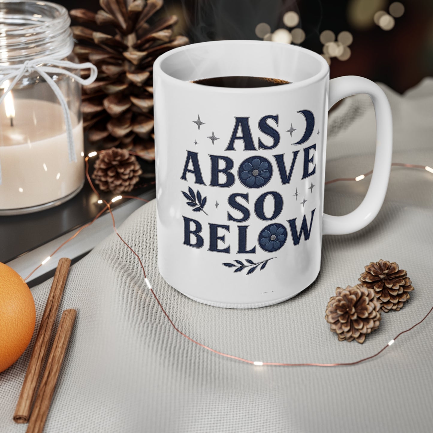 As Above So Below Witchy Coffee Mug, Crafted for those who appreciate the mysterious allure of paganism, this witchy cup transforms your coffee ritual into a sacred ceremony.