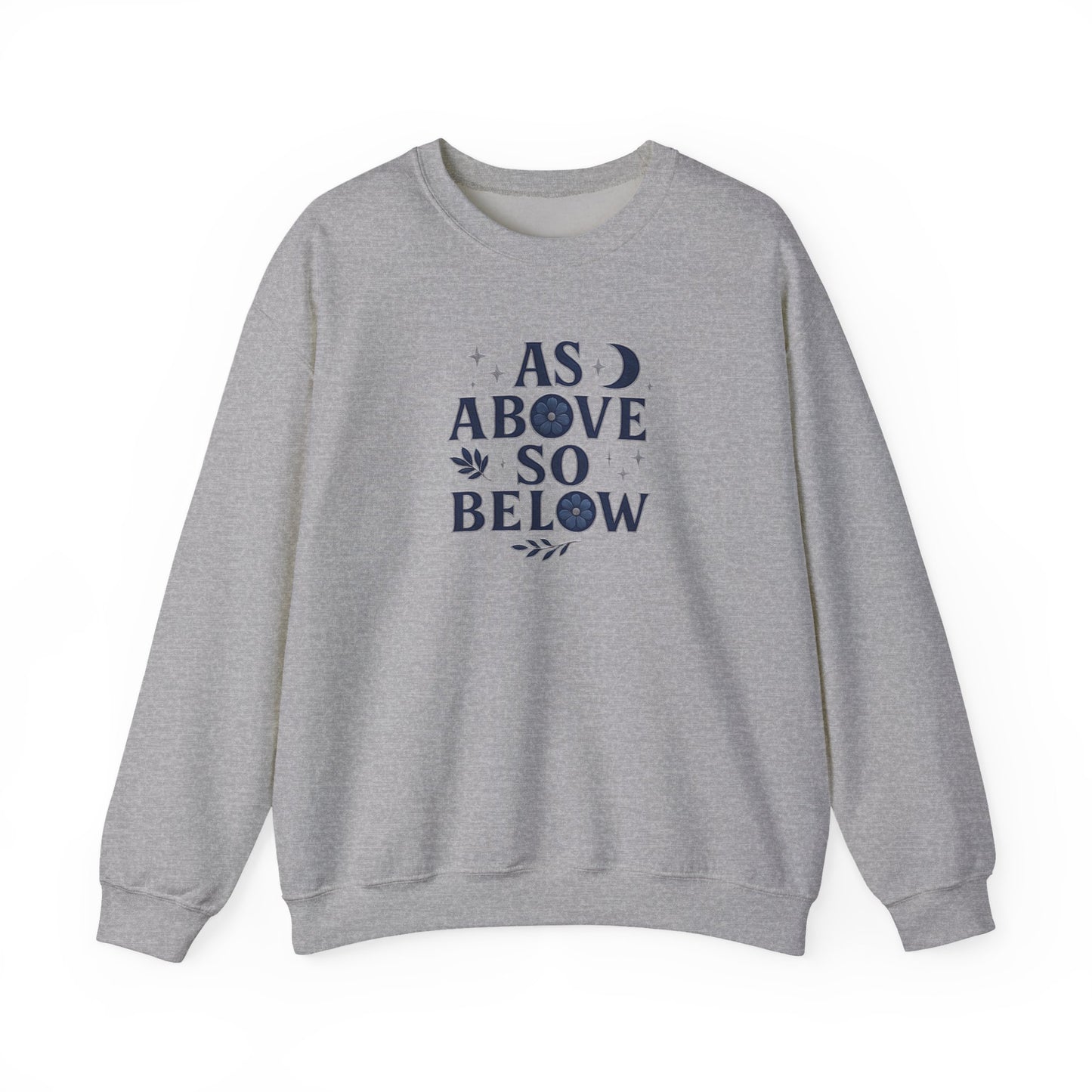 As Above So Below Sweatshirt, This witchy sweatshirt weaves the essence of paganism into every thread, making it the perfect piece of pagan clothing for those who cherish witchy things.
