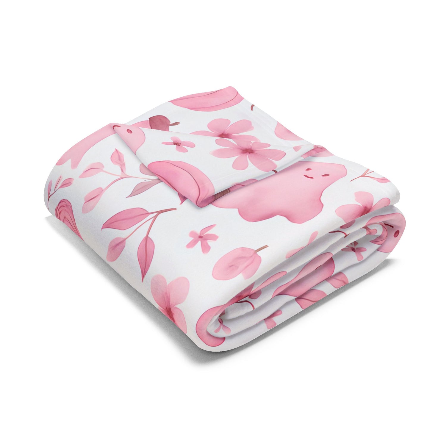 Pink Halloween Ghost Fleece Throw Blanket, this ghost blanket effortlessly transforms any space into a magical haven where autumn chills are met with warmth.