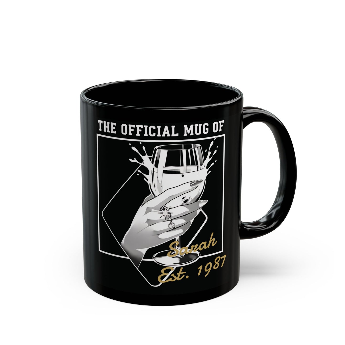 Funny Midlife Crisis Mug | Coffee or Wine Cup with Personalised Name | Birthday Gift for Women 40s 50s | Wine Lover Gift