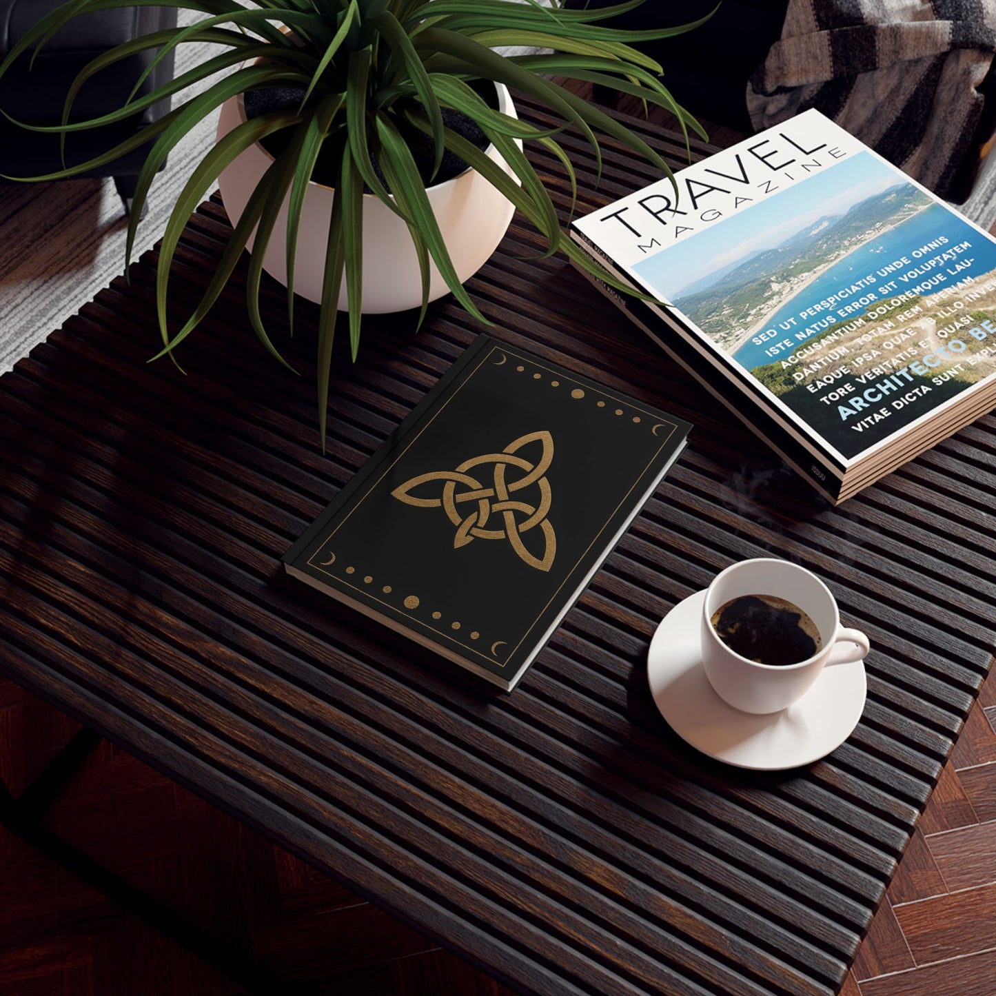 Witches Knot Hardback Notebook, This enchanting witch journal, adorned with intricate wiccan symbols, serves as the perfect book of shadows for all levels of practitioners.