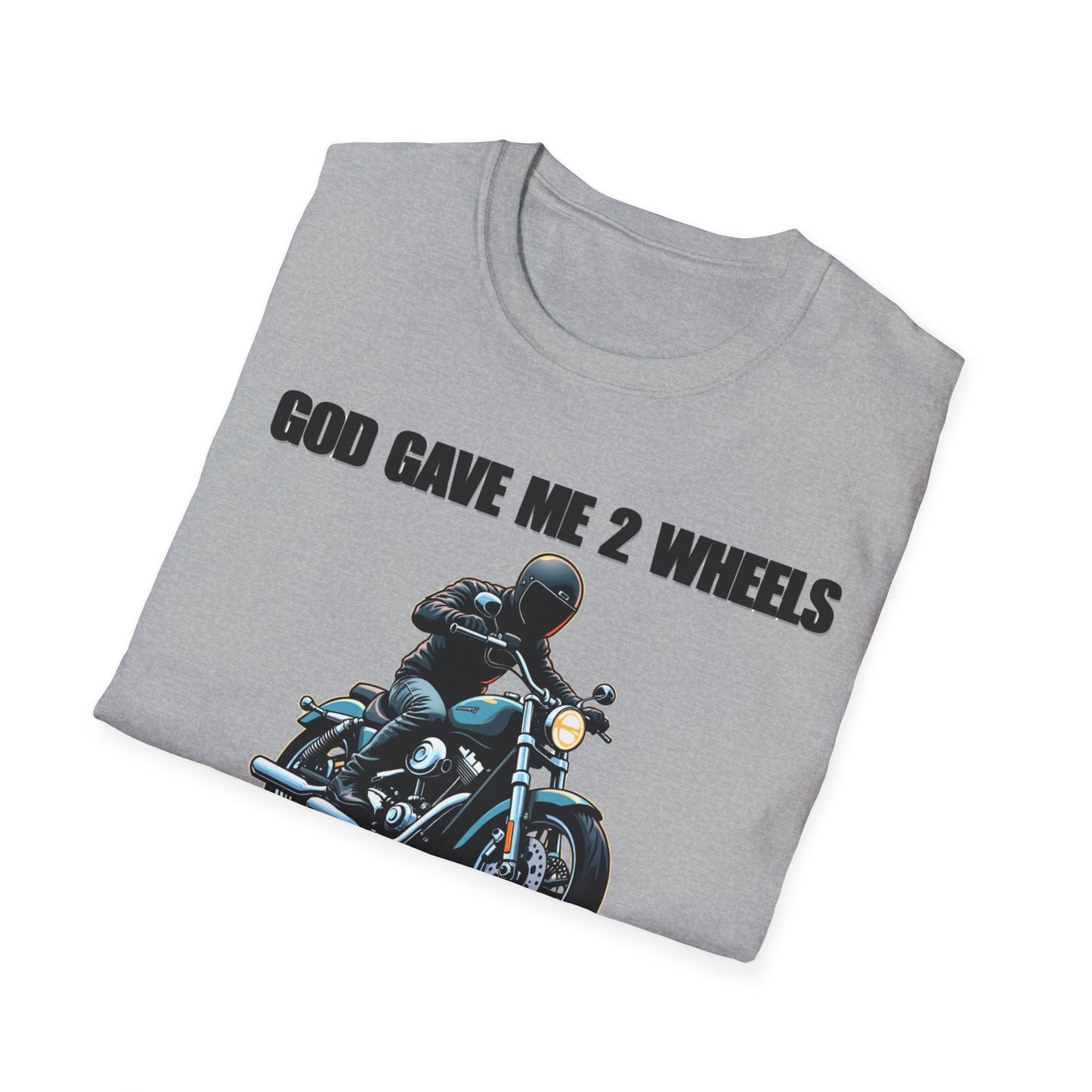 God Gave Me 2 Wheels, Funny Tee for Motorcycle Lovers, must-have for those who live life on two wheels.