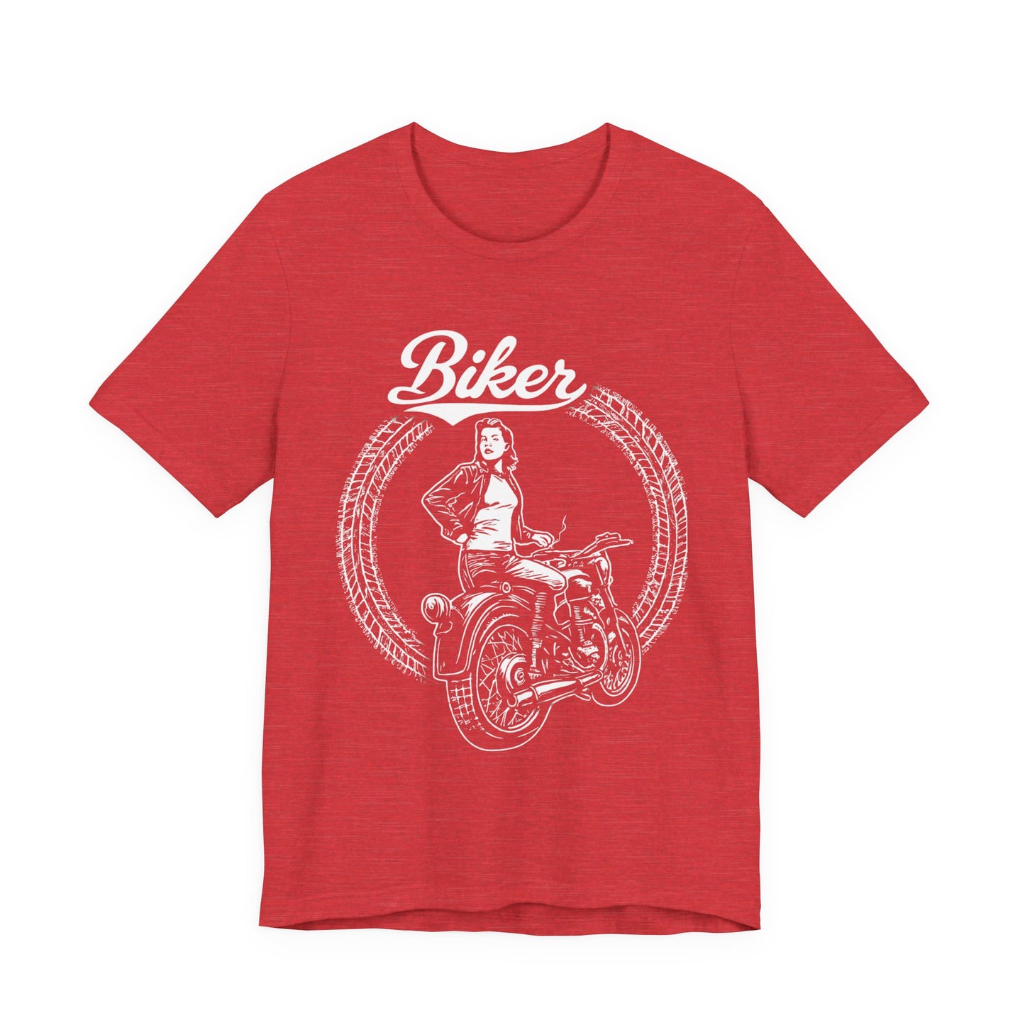 Biker Tshirt, Motorcycle Tee, This Motorcycle Tee is crafted with a striking Motorcycle Design, perfect for the empowered Female Biker.