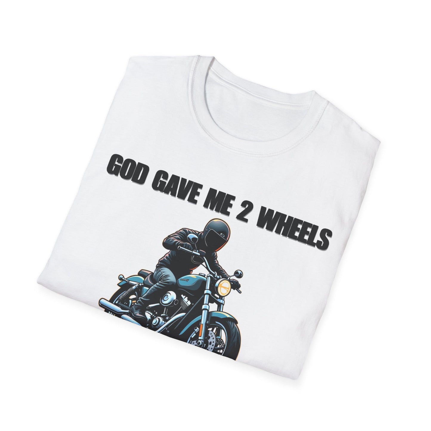 God Gave Me 2 Wheels, Funny Tee for Motorcycle Lovers, must-have for those who live life on two wheels.