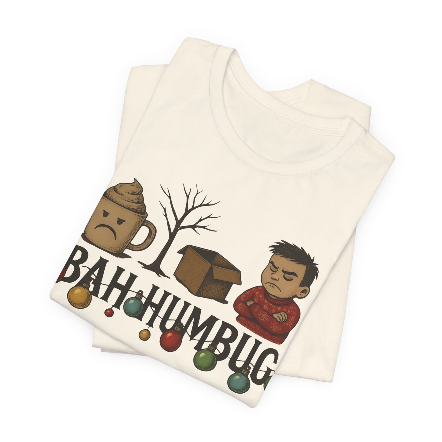 Bah Humbug T-Shirt, Secret Santa Gift, Whether it's a witty secret Santa exchange or a quirky staff gift, this Bah Humbug tee is a memorable addition to any collection.