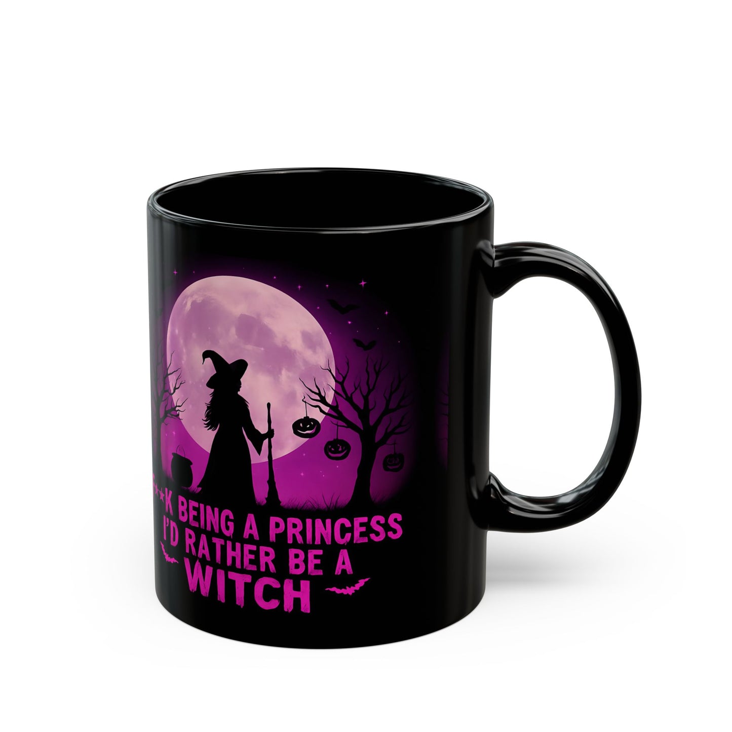 F**k Being A Princess I'd Rather Be A Witch Mug,casting a spell of inspiration over your day. Whether you're a fan of spooky mugs or simply adore cute Halloween mugs, this witch mug is a bewitching piece of witchy stuff.