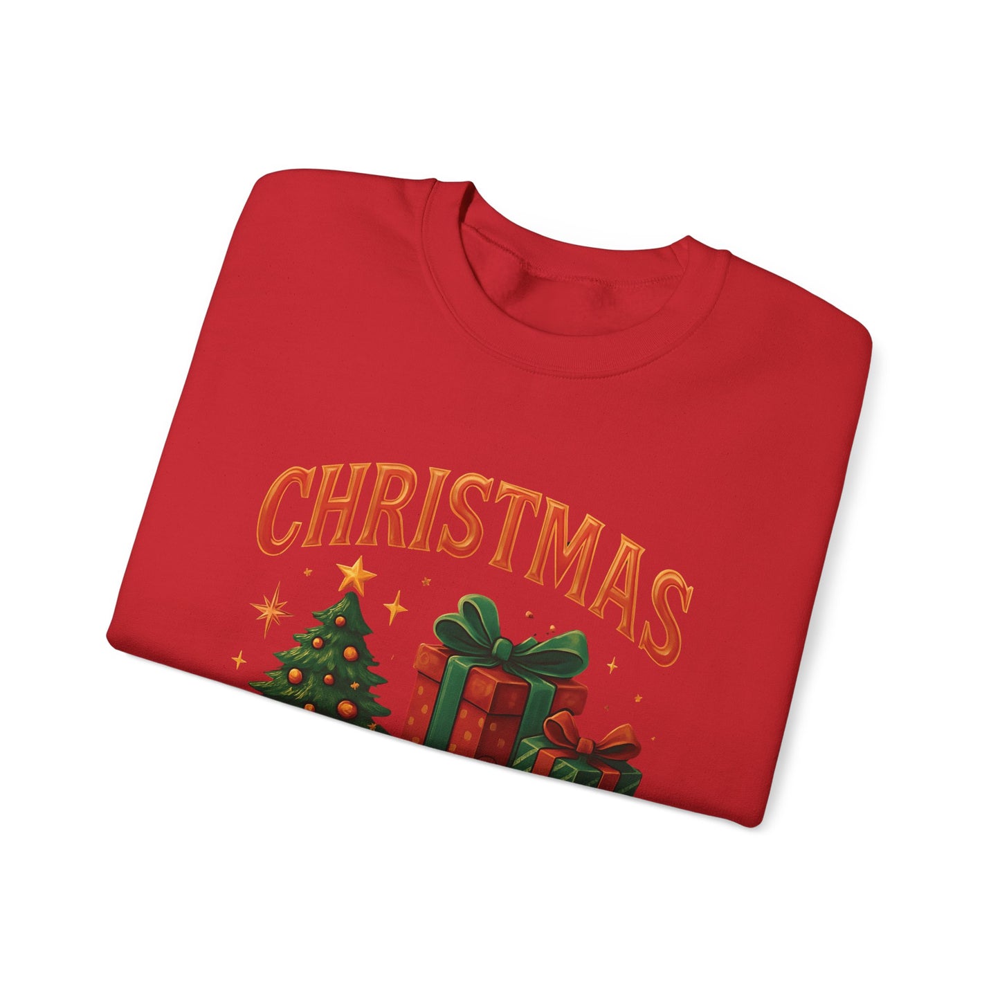 Festive Christmas Crew Sweatshirt, This cute winter shirt captures the essence of cheerful gatherings and joyful xmas jumper day celebrations.