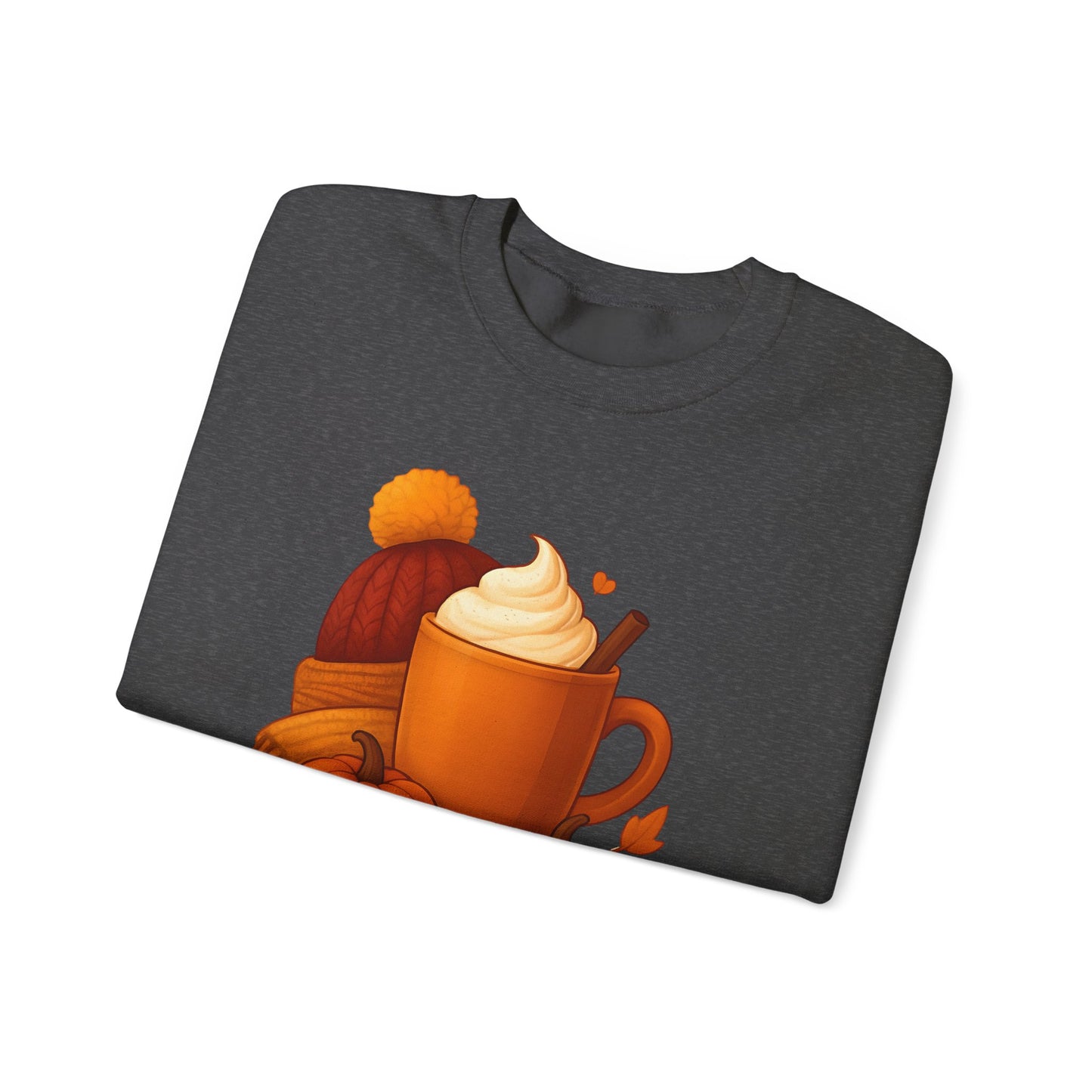 Sweater Weather Autumn Sweatshirt, This autumnal jumper captures the essence of crisp days with its inviting softness, perfect for sipping on a pumpkin spice latte.