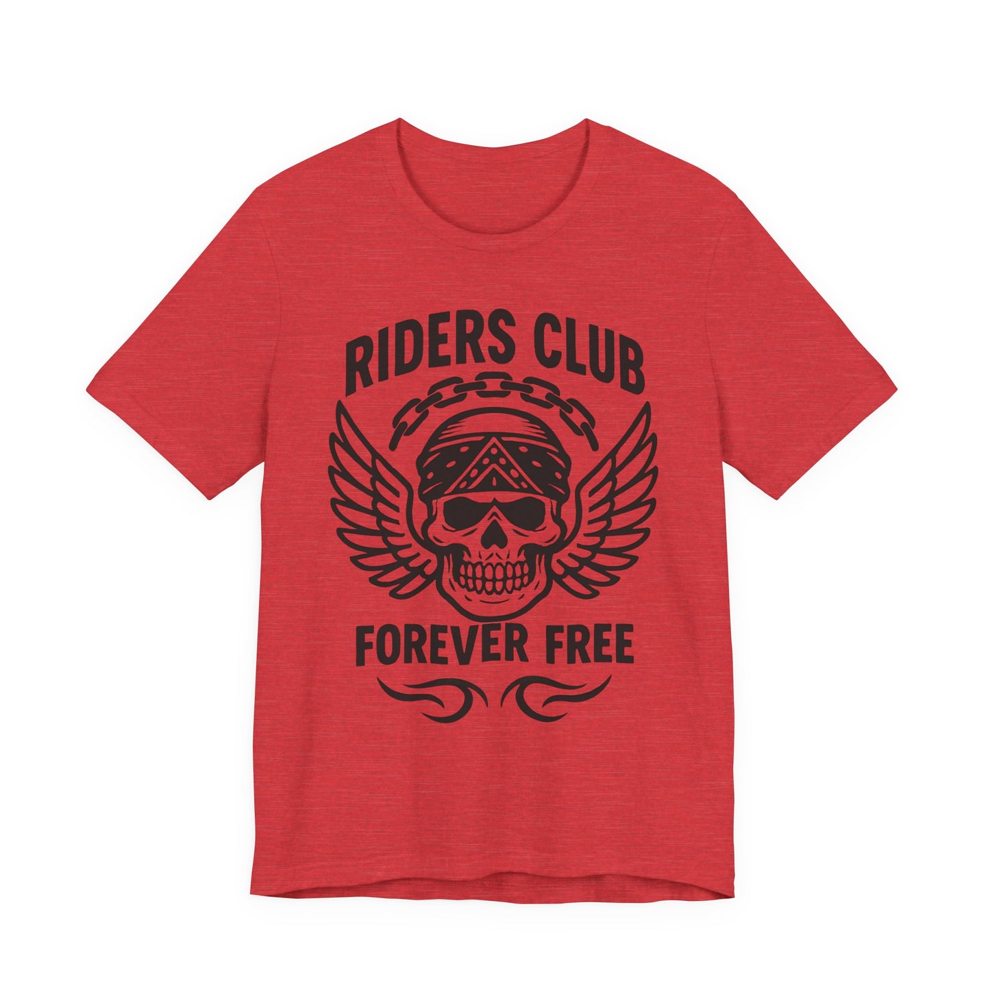 Forever Free Skull Biker Shirt, a declaration of independence for every motorcycle rider. Boasting a striking skull graphic, this motorcycle shirt embodies the fierce spirit of the open road.