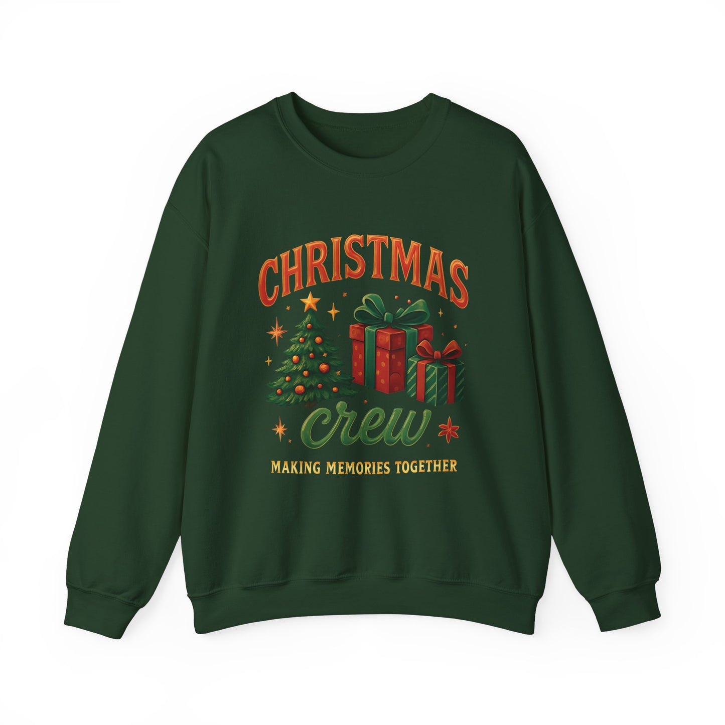 Festive Christmas Crew Sweatshirt, This cute winter shirt captures the essence of cheerful gatherings and joyful xmas jumper day celebrations.