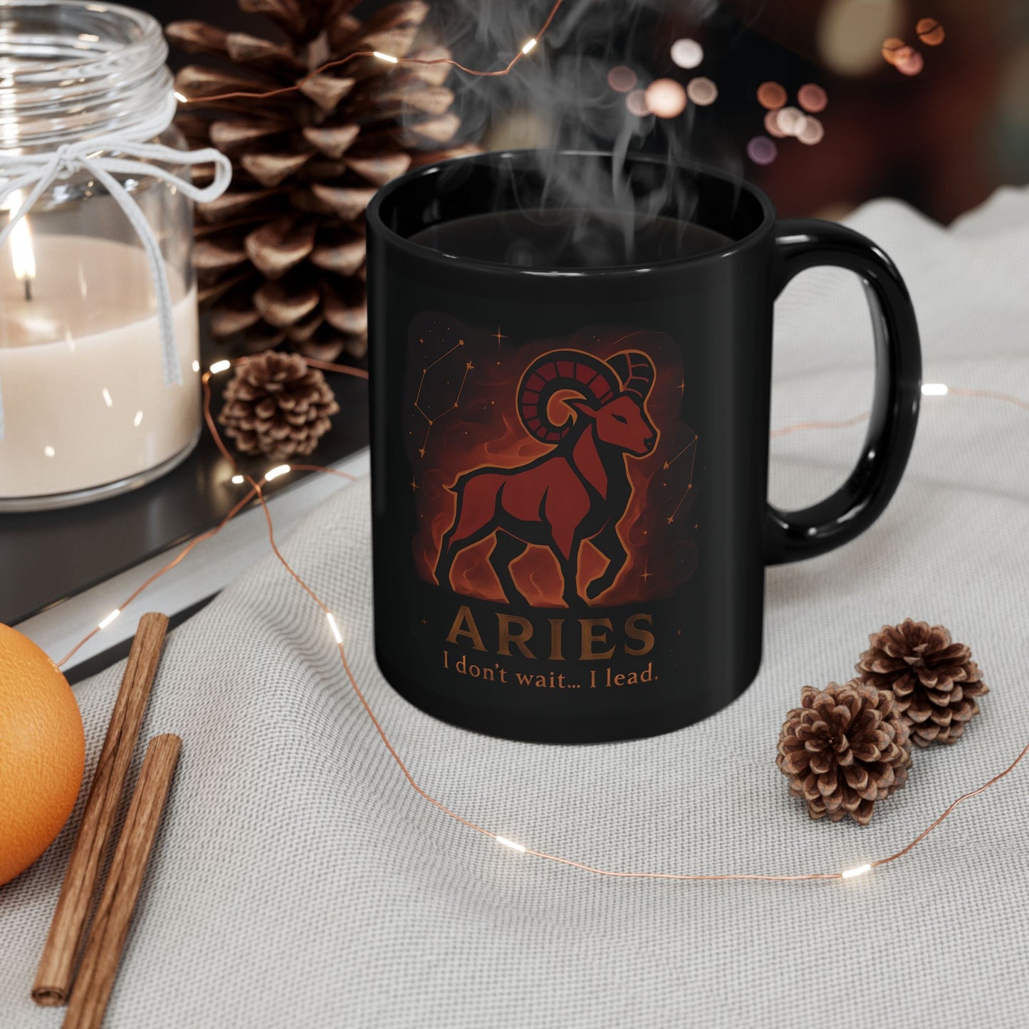Aries Astrology Mug, Designed as the perfect Aries birthday gift, this zodiac mug combines bold design with practicality