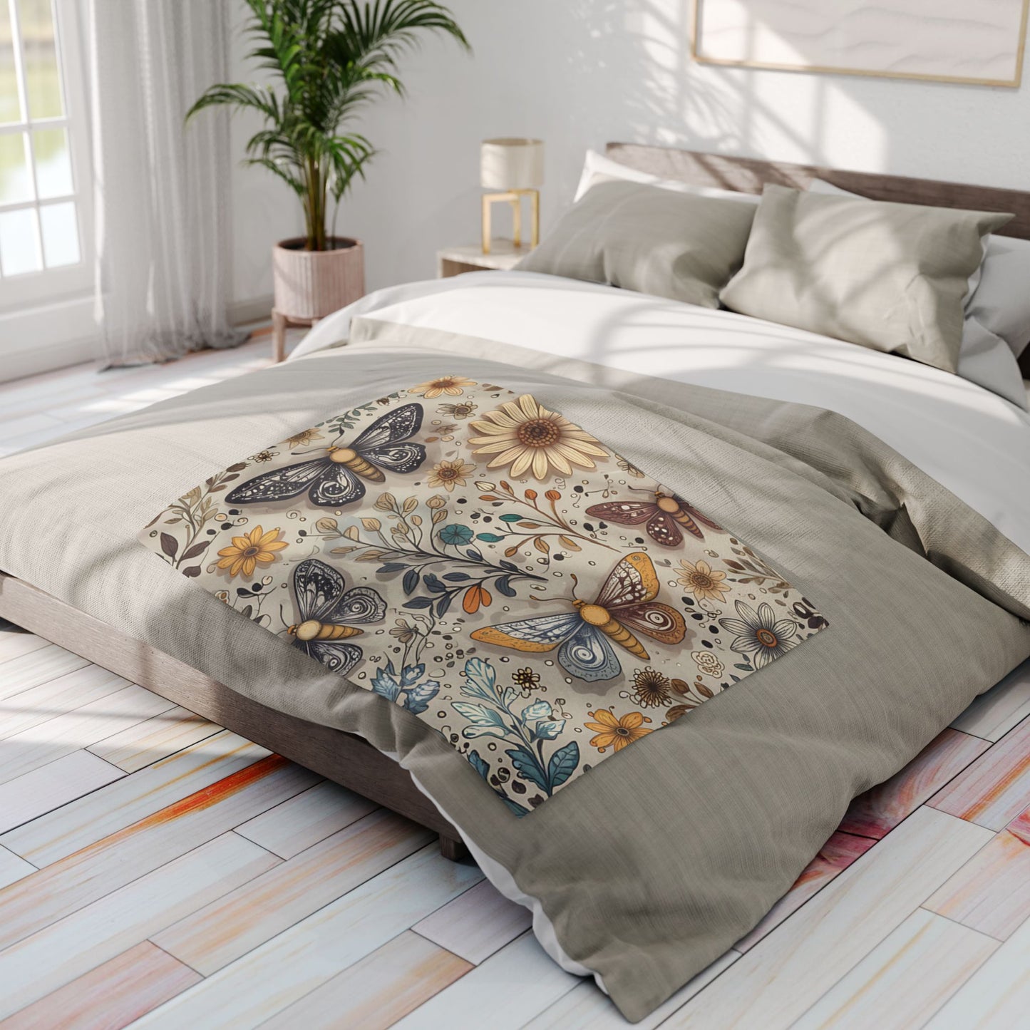 Autumn Moth Blanket, this autumn blanket invites warmth and charm into any space, making every moment feel delightfully autumn cozy.