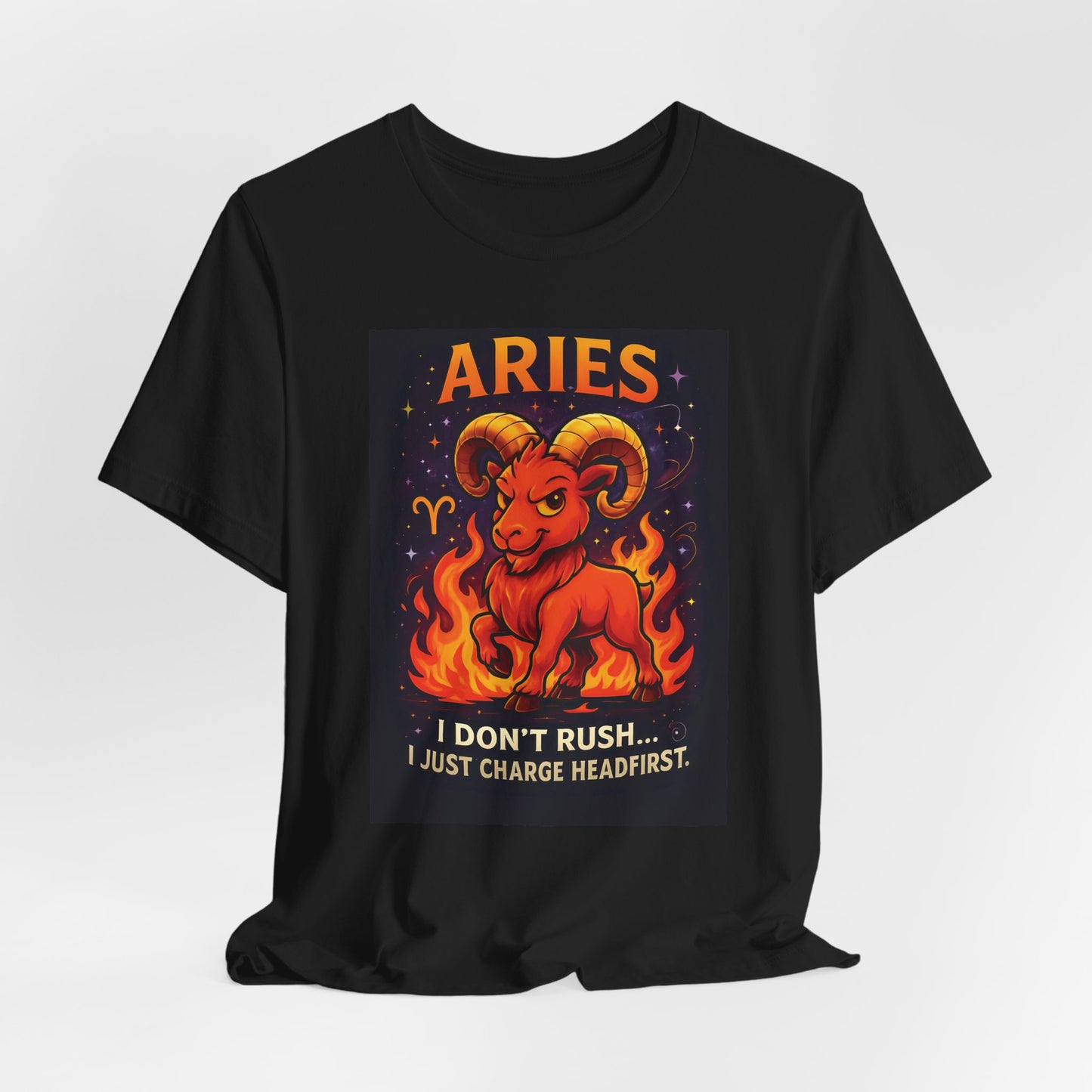 Aries Astrology T-shirt, This beautifully crafted zodiac shirt captures the fiery spirit of the Aries zodiac sign with its bold design, making it a standout piece in any wardrobe.