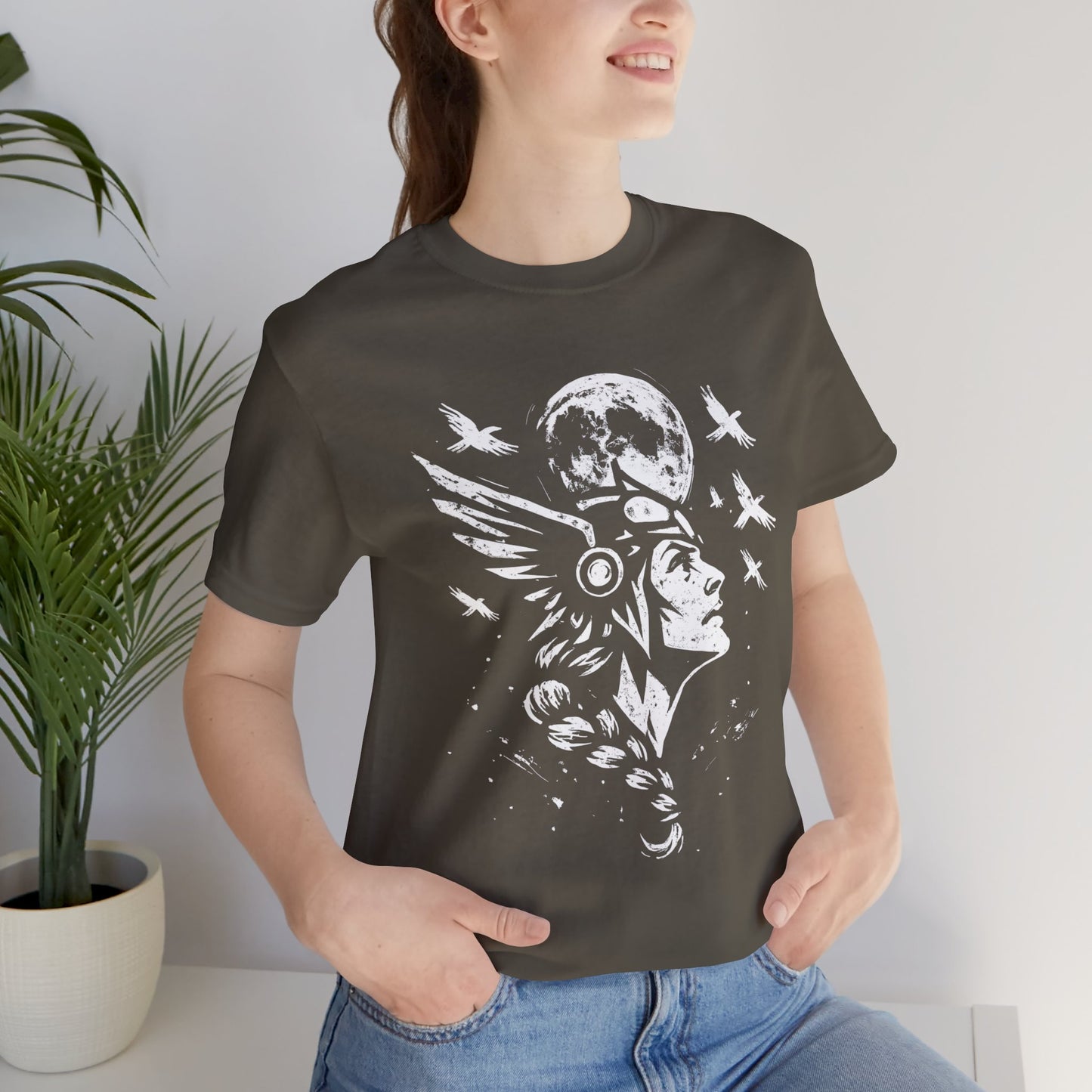 Valkyrie Norse Pagan T-Shirt, is a tribute to the powerful legends of old. Embrace the spirit of the Valkyrie with this striking design that merges the mystique of norse mythology with the rugged appeal of viking apparel.