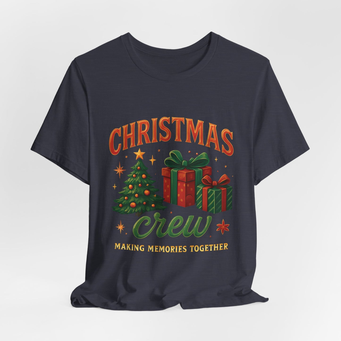 Festive Christmas Crew T-Shirt Bella Canvas, Perfect for the christmas queen in your life, it makes the cutest presents under the tree, or unites loved ones with matching xmas shirts.