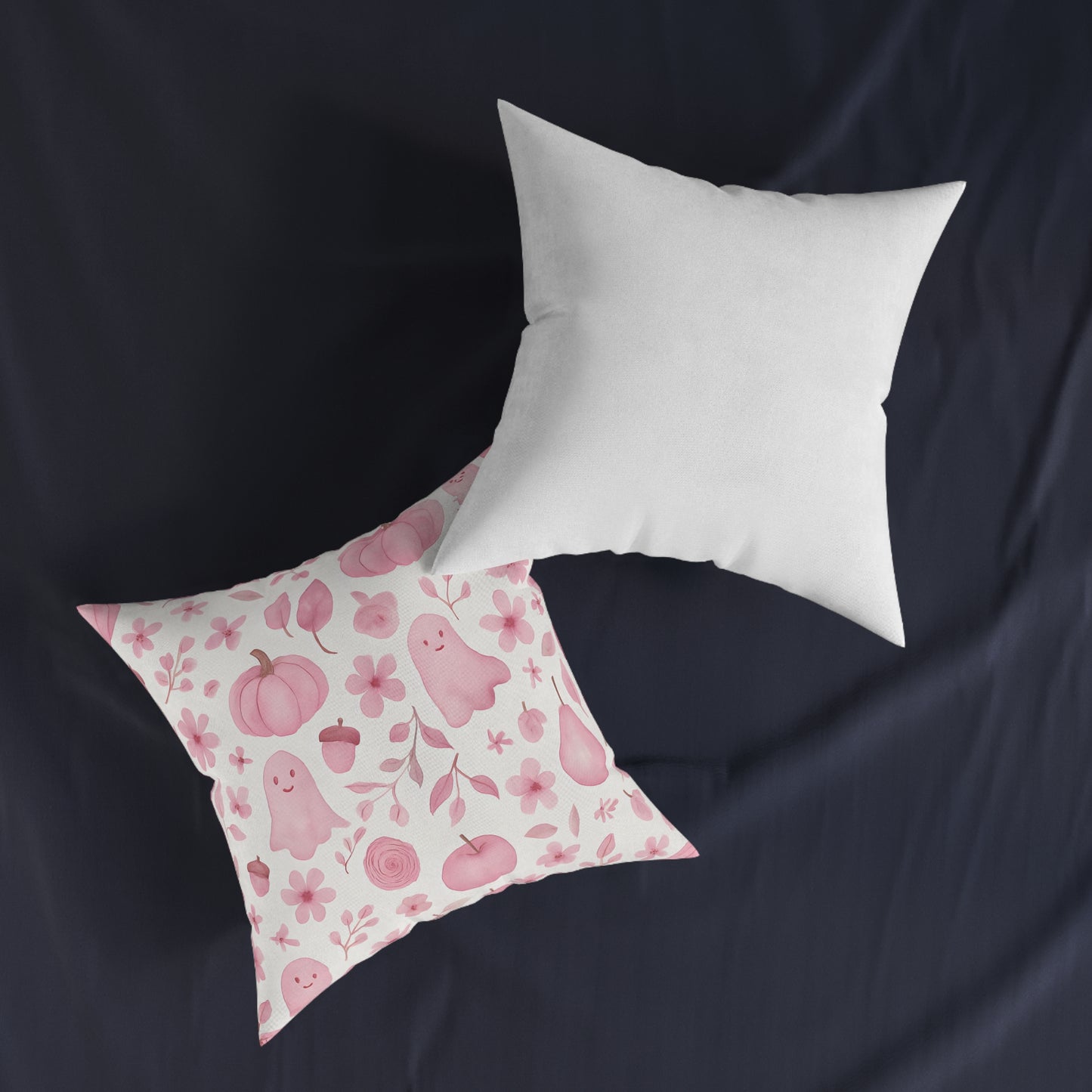 Pink Halloween Pillow, Each autumn throw pillow is crafted to harmonize effortlessly with your pink living room, creating a serene, yet stylish retreat.