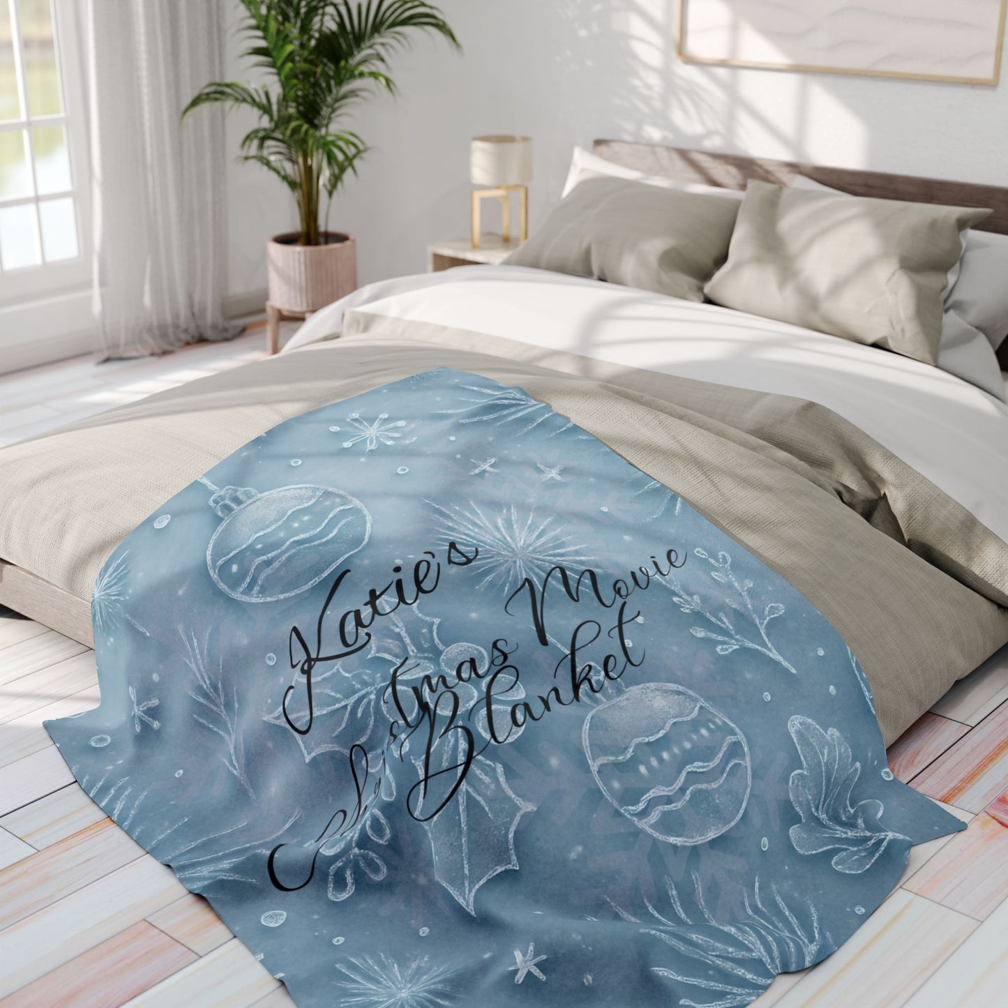Personalised Christmas Movie Blanket,you can customize it as a custom name blanket, making every snuggle blanket moment uniquely yours.