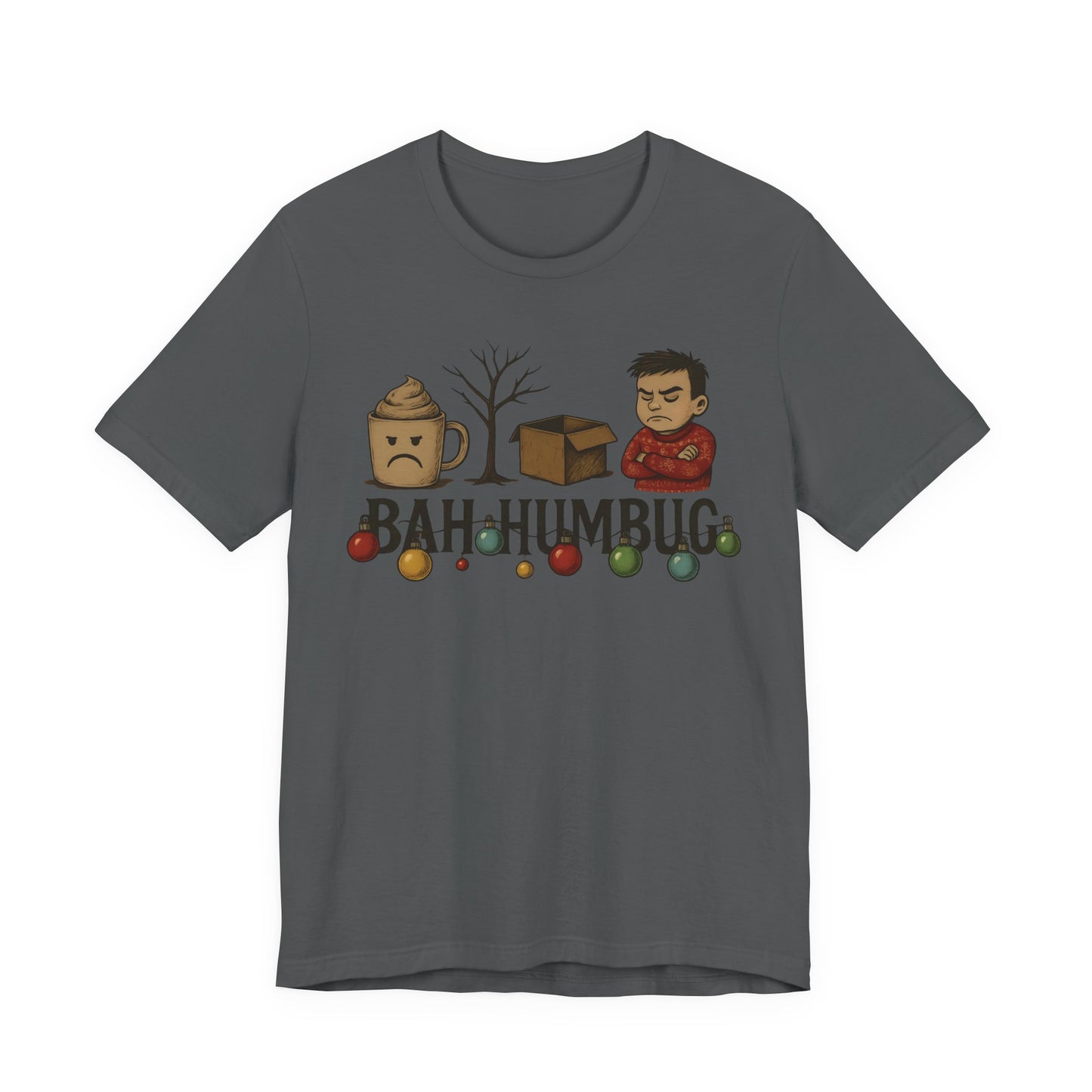 Bah Humbug T-Shirt, Secret Santa Gift, Whether it's a witty secret Santa exchange or a quirky staff gift, this Bah Humbug tee is a memorable addition to any collection.