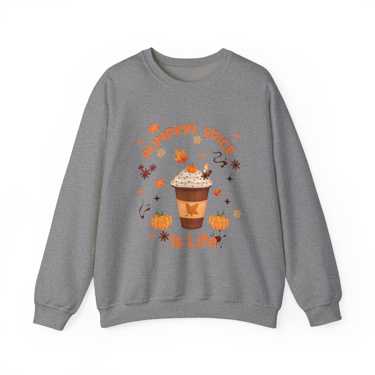 Pumpkin Spice is Life Sweatshirt, This autumn jumper is designed to wrap you in the warmth and comfort that the pumpkin spice season brings.
