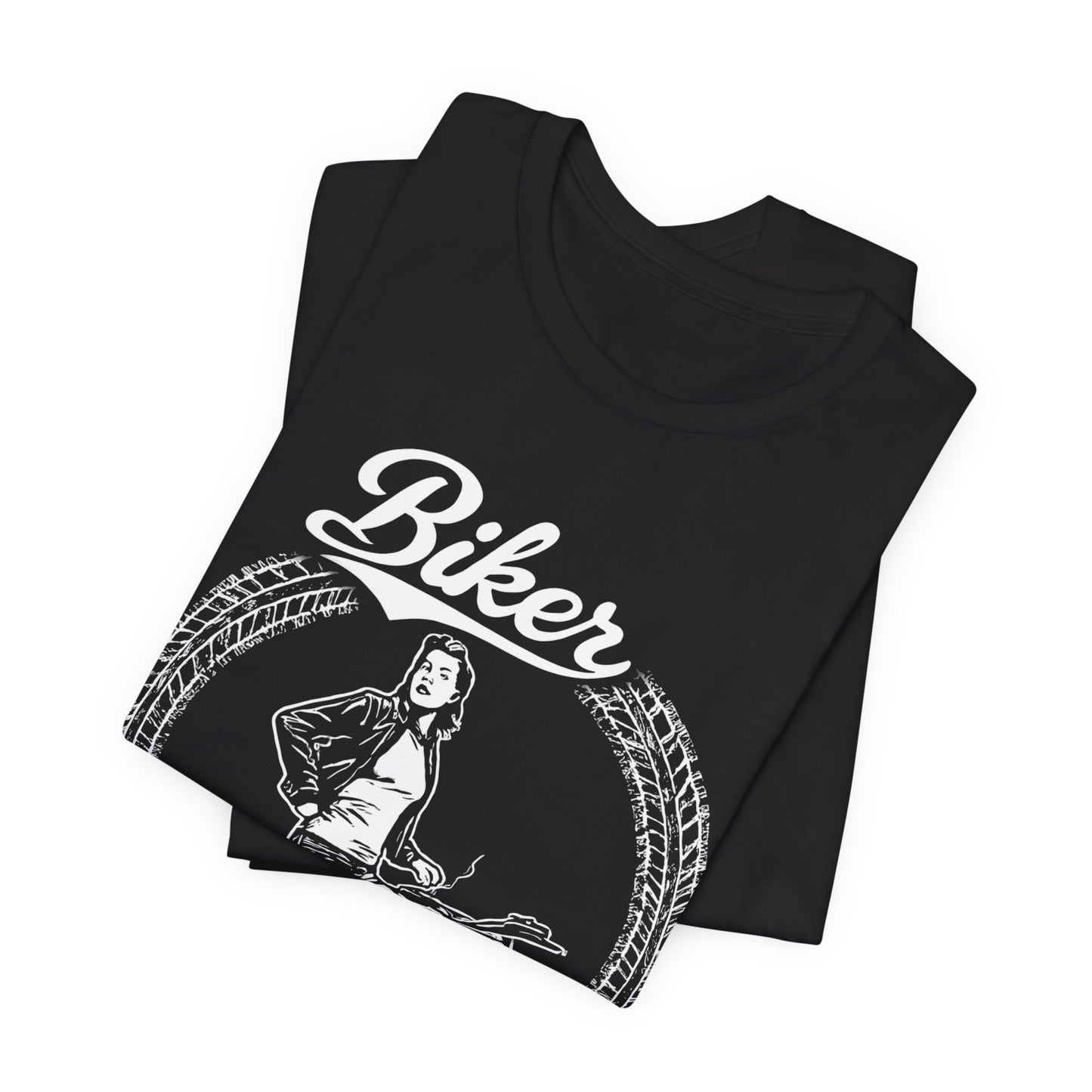Biker Tshirt, Motorcycle Tee, This Motorcycle Tee is crafted with a striking Motorcycle Design, perfect for the empowered Female Biker.