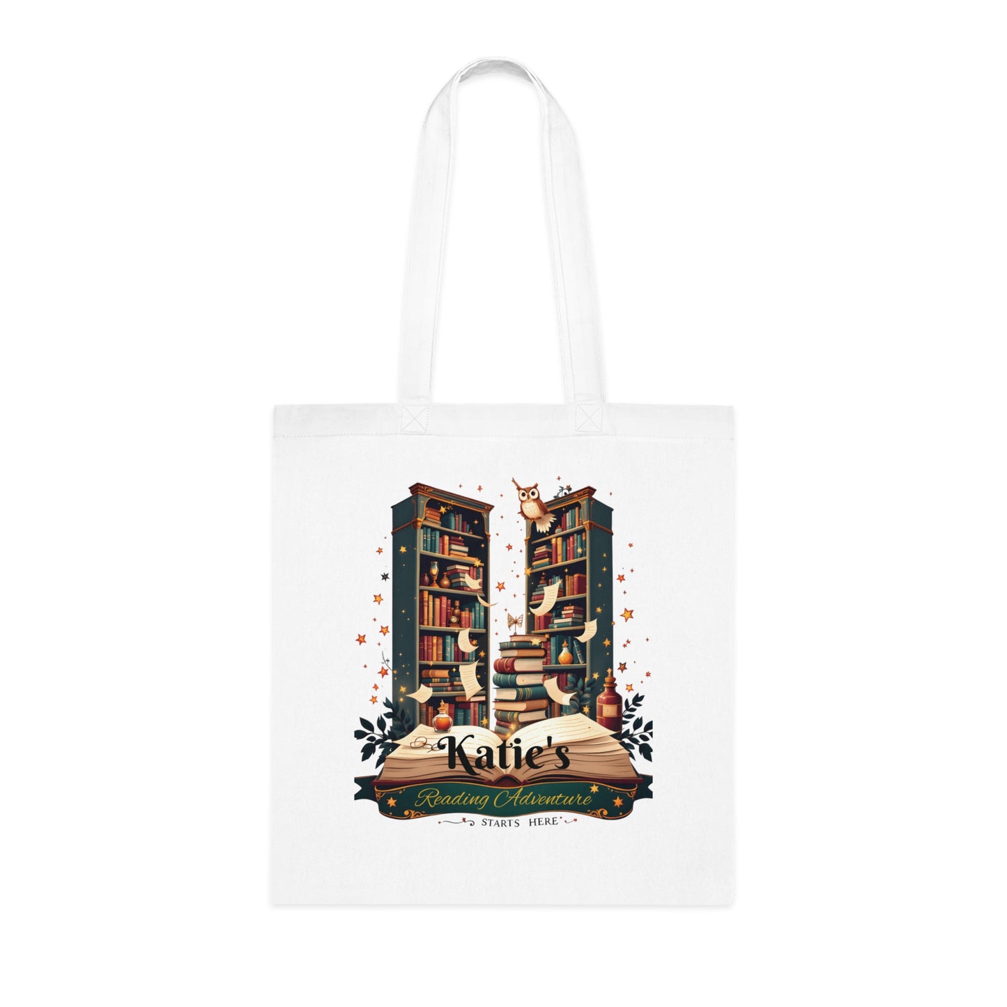 Personalised Book Lover Reusable Cotton Tote Bag, Bookish Tote, Librarian Tote Bag, Bibliophile Gift, Custom Book Bag,
