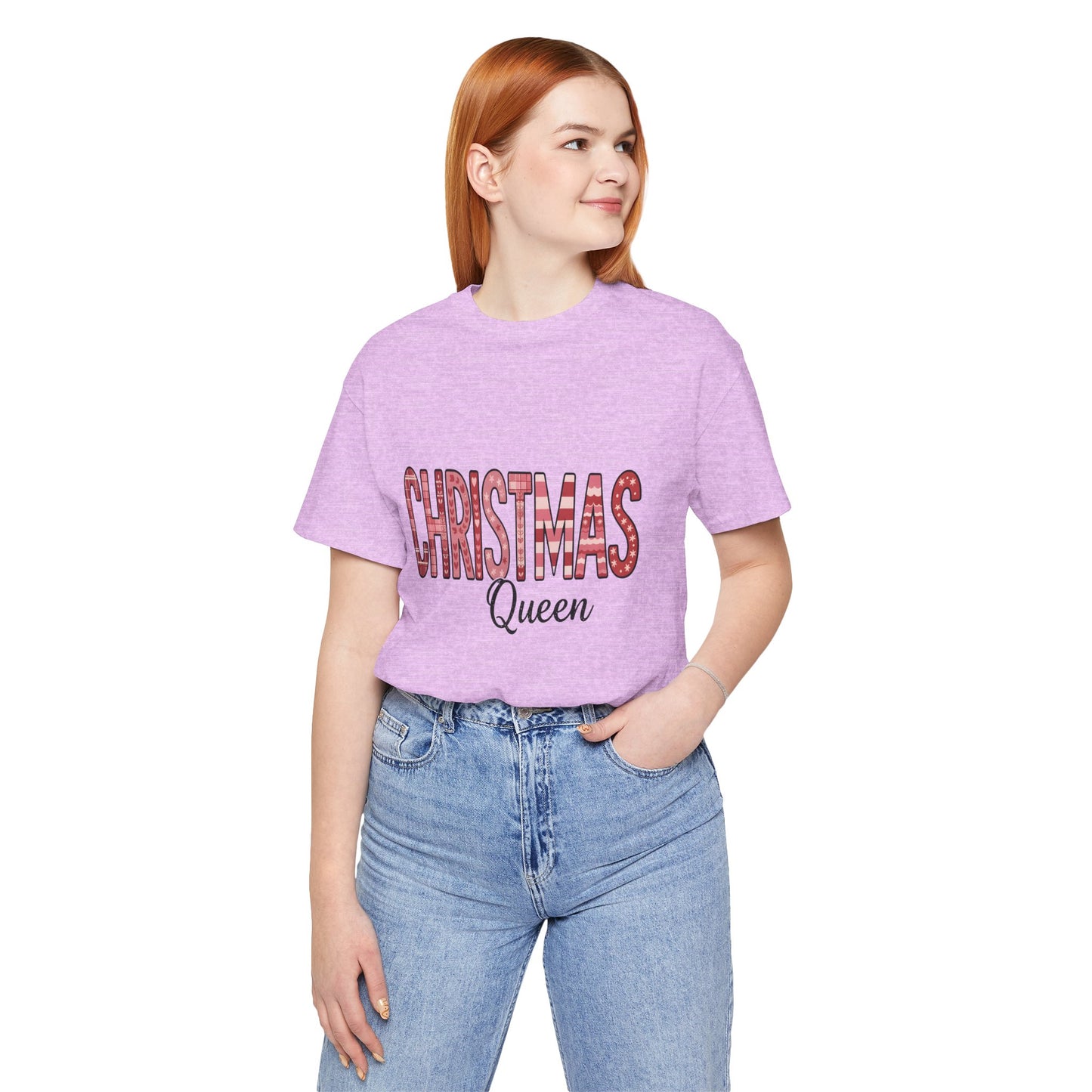 Christmas Queen Pinkmas T-shirt, Perfect for a sister XMAS gift or a Christmas mom gift, this festive shirt captures the essence of a very merry Christmas