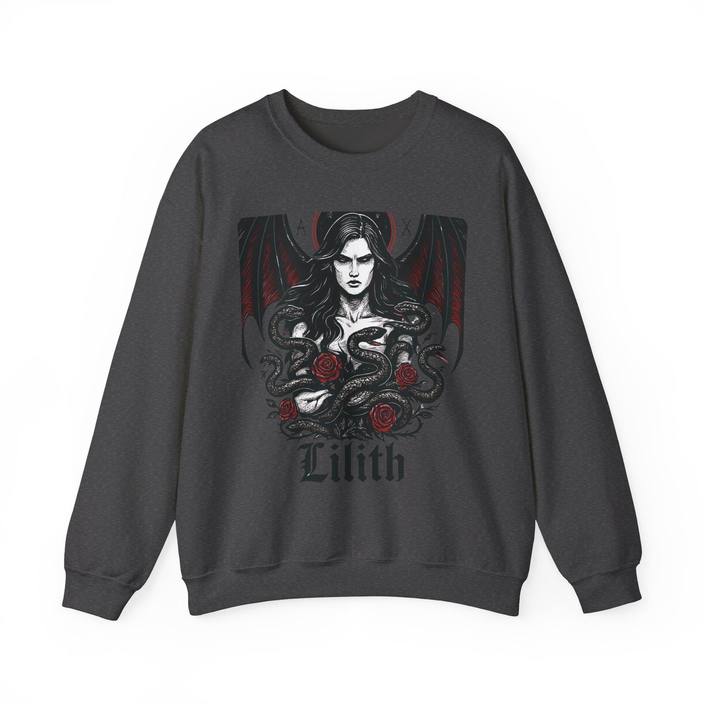 Lilith Goddess Sweater •Divine Feminine Dark Goddess Sweatshirt •Witchy Gothic Pullover • Pagan Occult Clothing •witchy stuff •Lilith Design