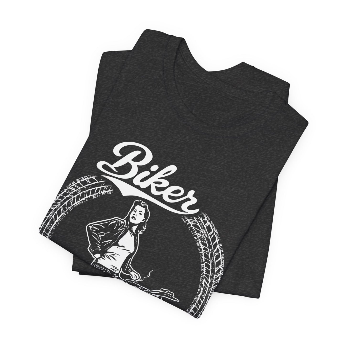 Biker Tshirt, Motorcycle Tee, This Motorcycle Tee is crafted with a striking Motorcycle Design, perfect for the empowered Female Biker.