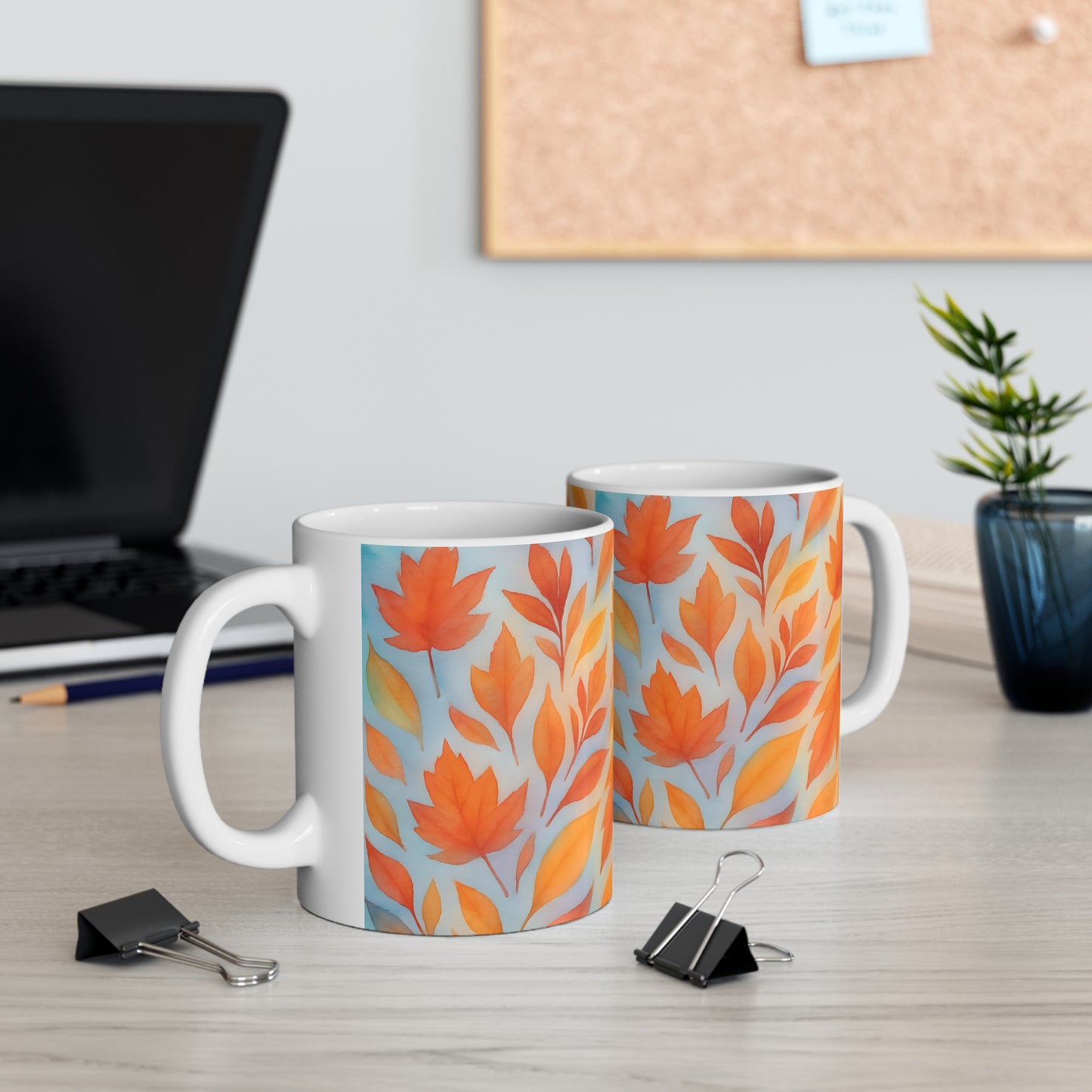 Autumnal Leaf Coffee Mug, Perfect for elevating your autumn décor, this mug whispers "hello autumn"