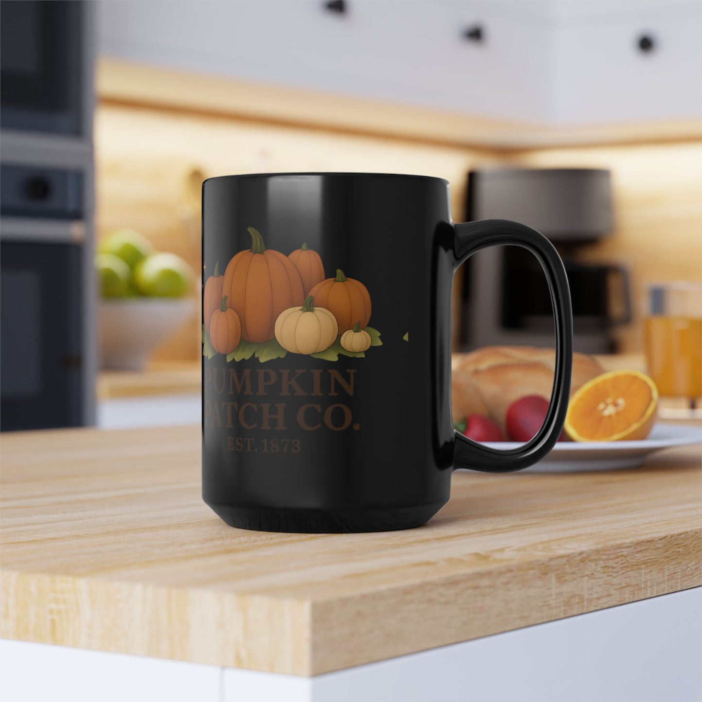 Pumpkin Coffee Mug, your new cozy companion for the fall season. This autumn coffee mug captures the spirit of harvest season.