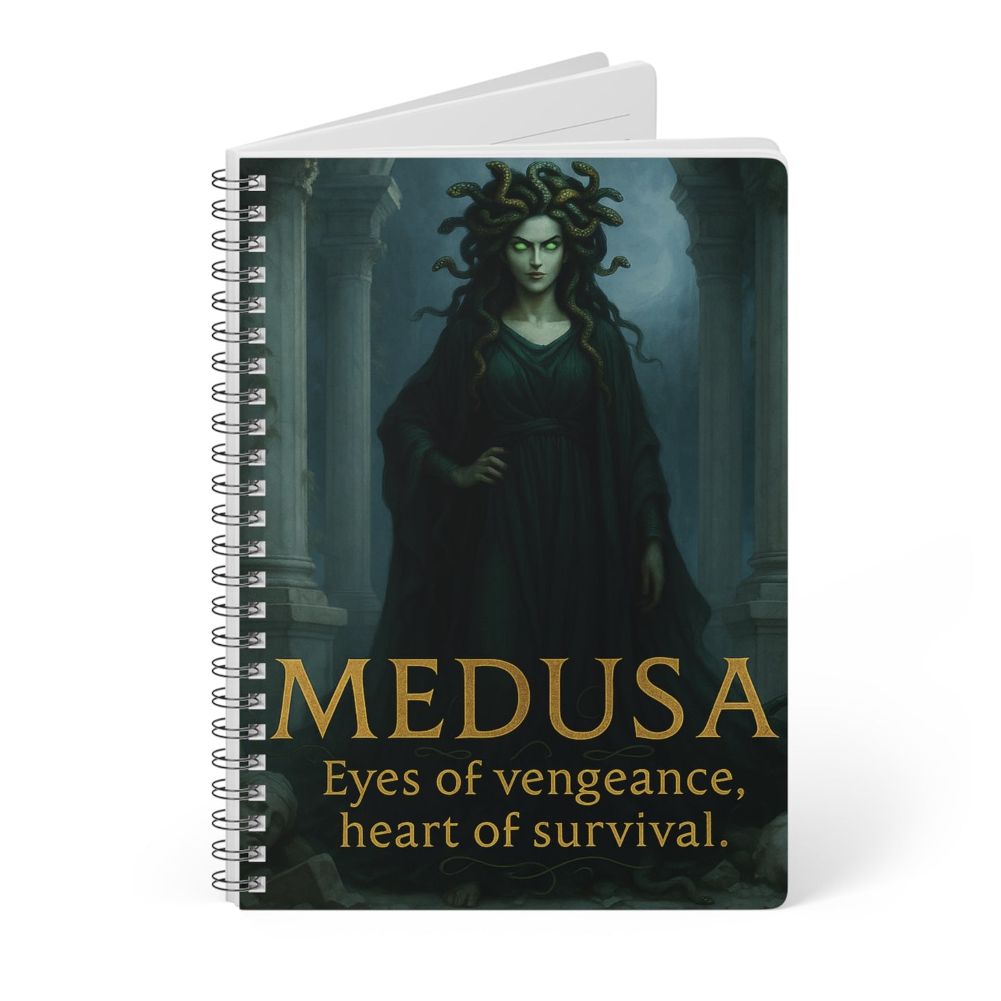 Goddess Medusa Notebook, perfect for capturing thoughts or serving as your book of shadows.