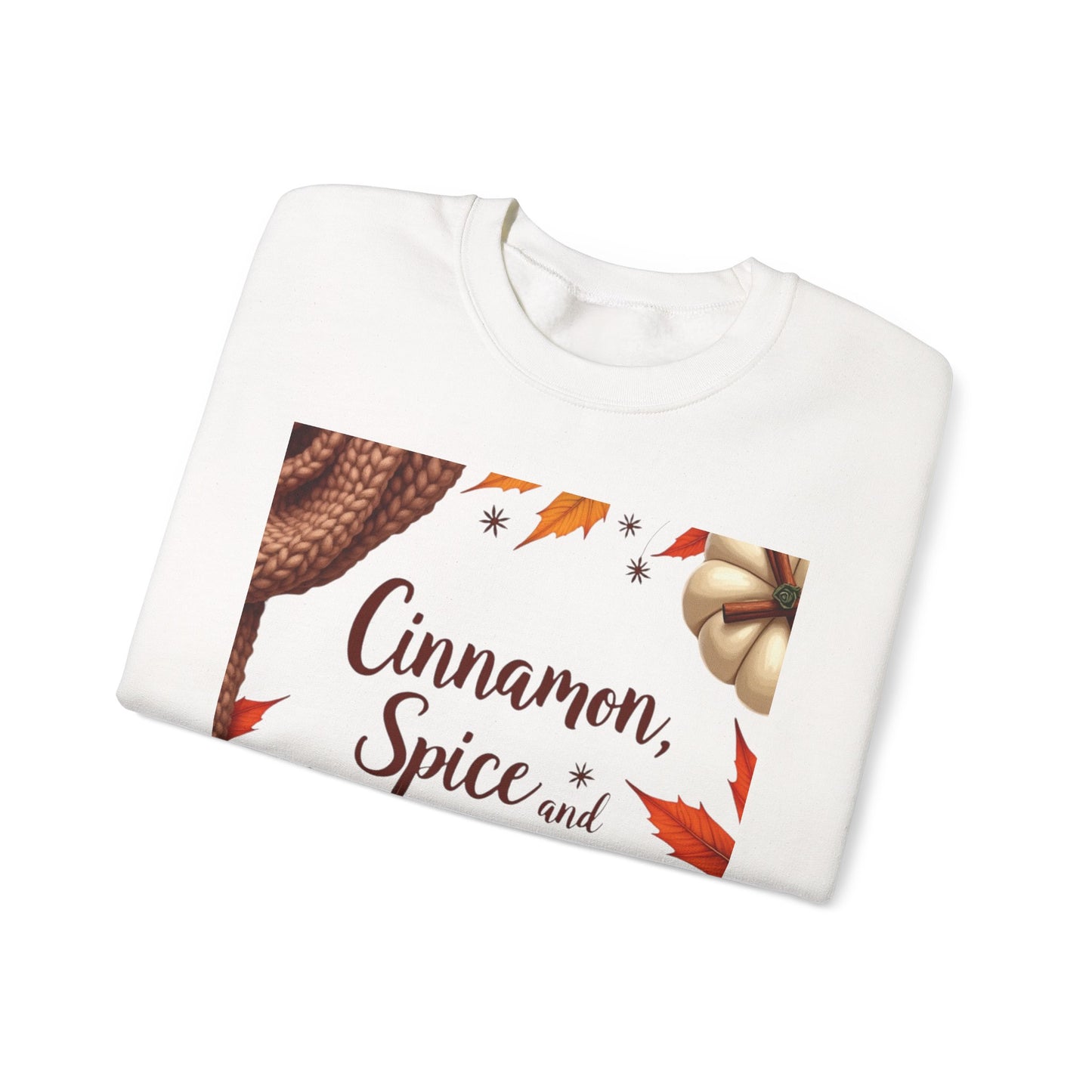 Cinnamon Spice and All Things Nice Sweatshirt, promises to keep you snug while adding a touch of seasonal charm to your wardrobe. Whether you’re sipping on a pumpkin latte or taking a leisurely stroll through fallen leaves,