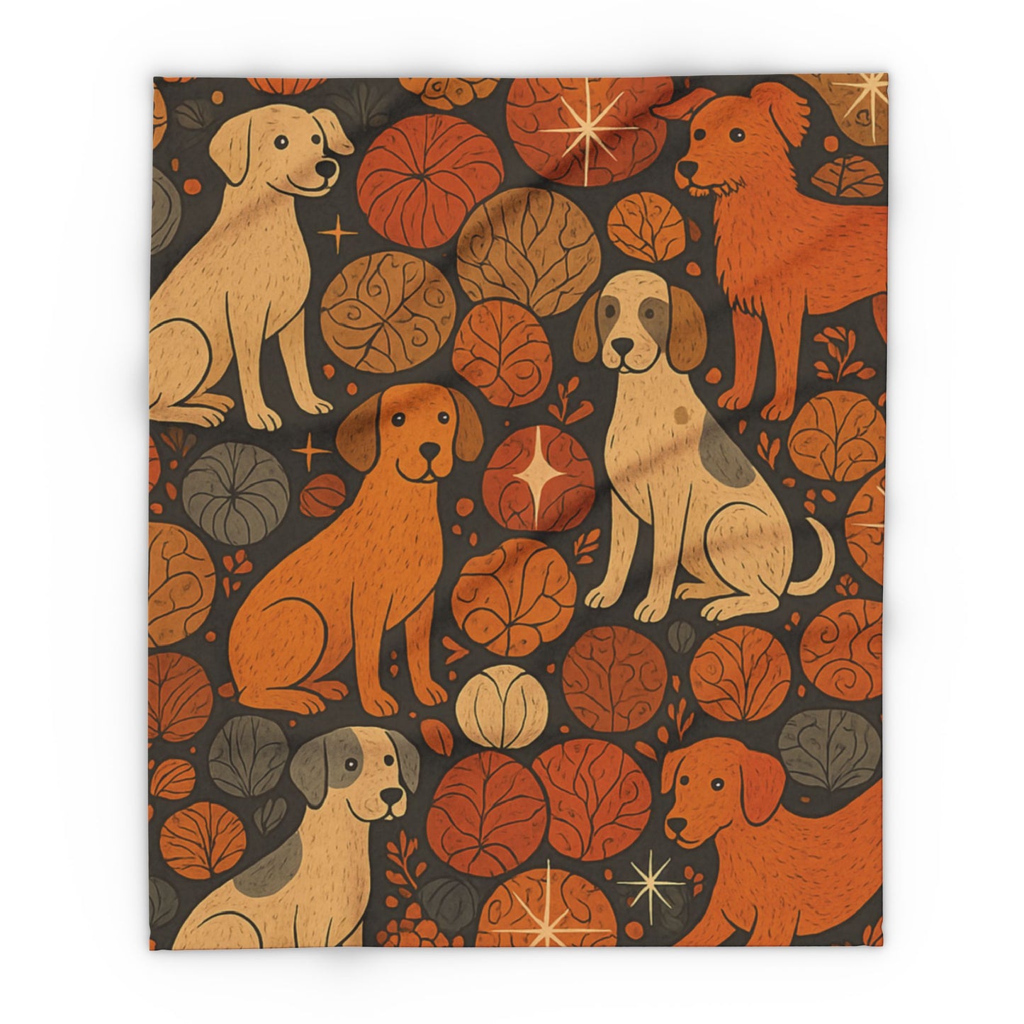 Autumnal Dog Throw, this cute dog blanket adds the perfect touch of autumn cozy to your home.