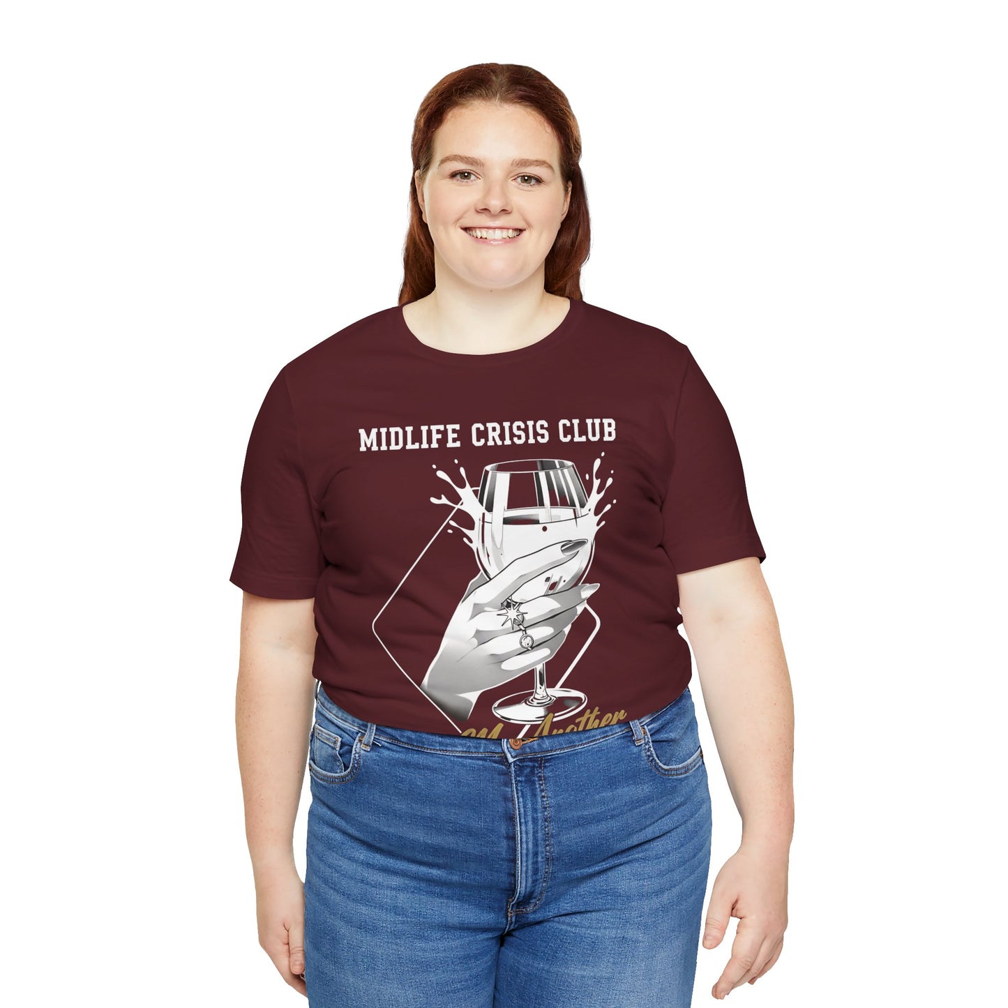 Midlife Crisis Club Tee, Pour Me Another Graphic, Midlife Crisis Gift, Best Friend Funny,Menopause Gift, Wine Graphic Tee,40th Birthday Gift