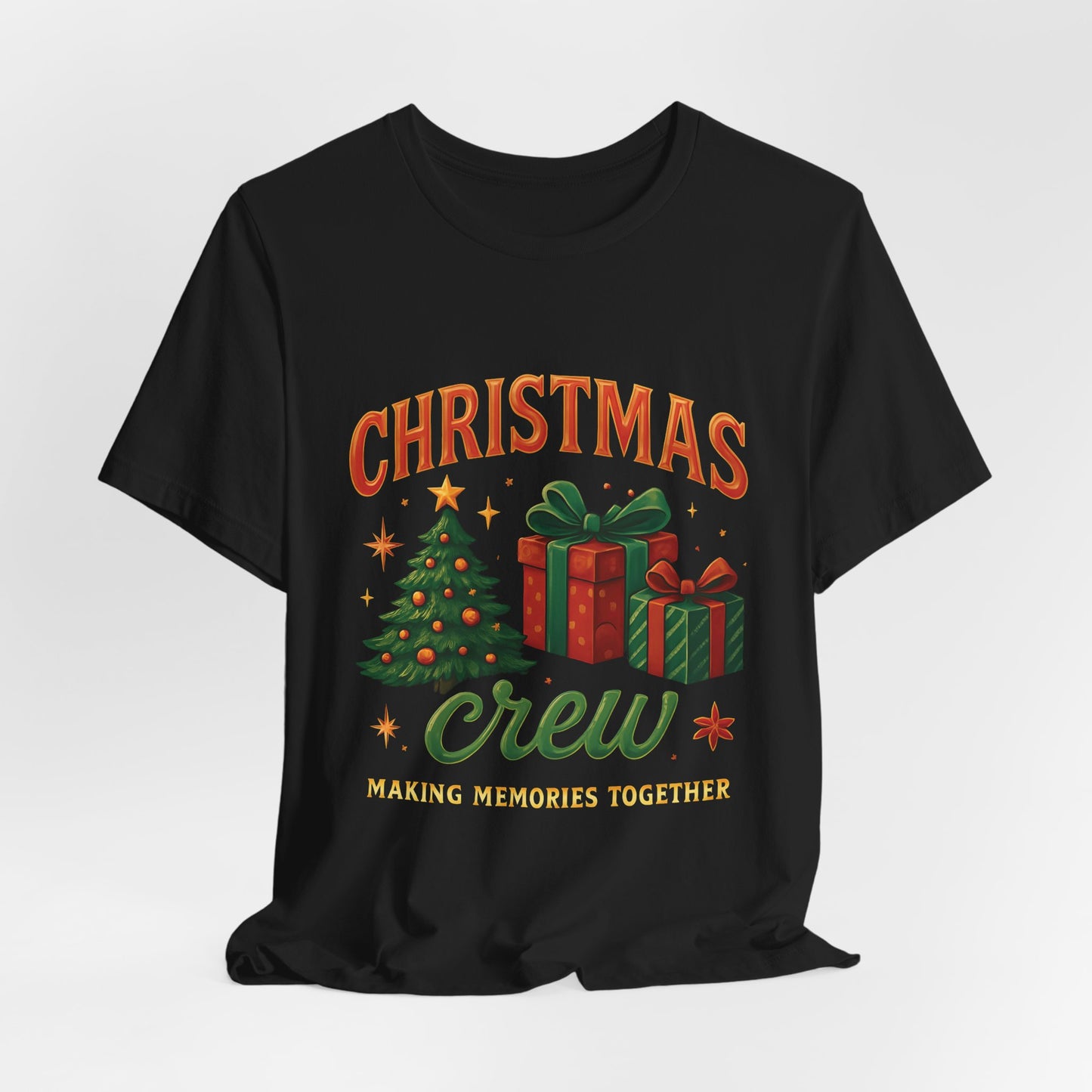 Festive Christmas Crew T-Shirt Bella Canvas, Perfect for the christmas queen in your life, it makes the cutest presents under the tree, or unites loved ones with matching xmas shirts.