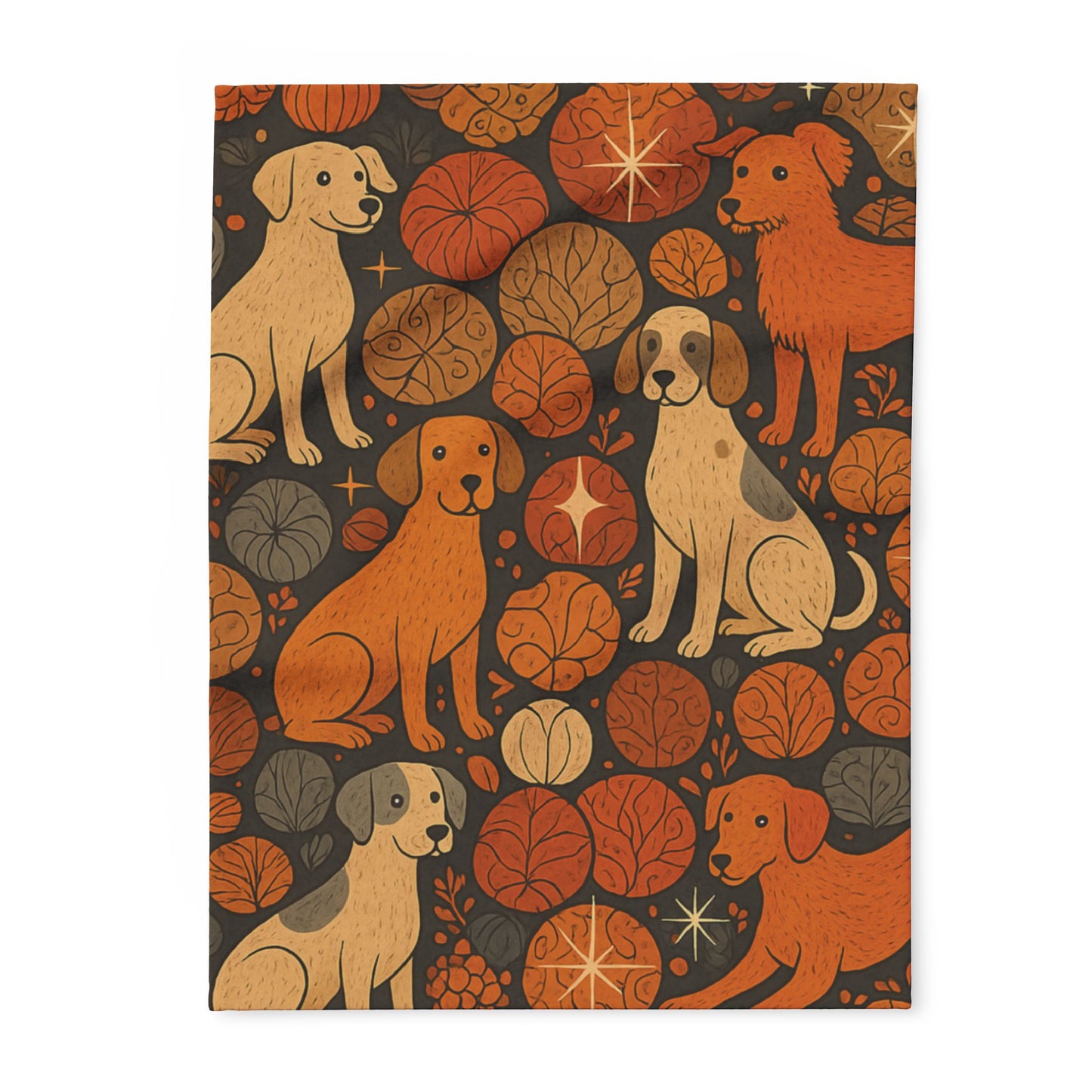Autumnal Dog Throw, this cute dog blanket adds the perfect touch of autumn cozy to your home.