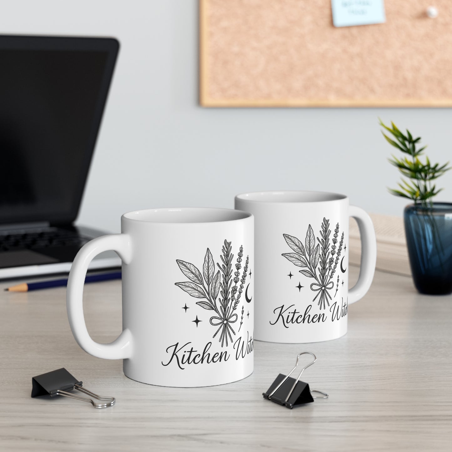 Kitchen Witch Mug, Perfect as a witchcraft gift, this witches tea cup blends seamlessly with your witchcraft mug collection, adding a dash of whimsy and intrigue.