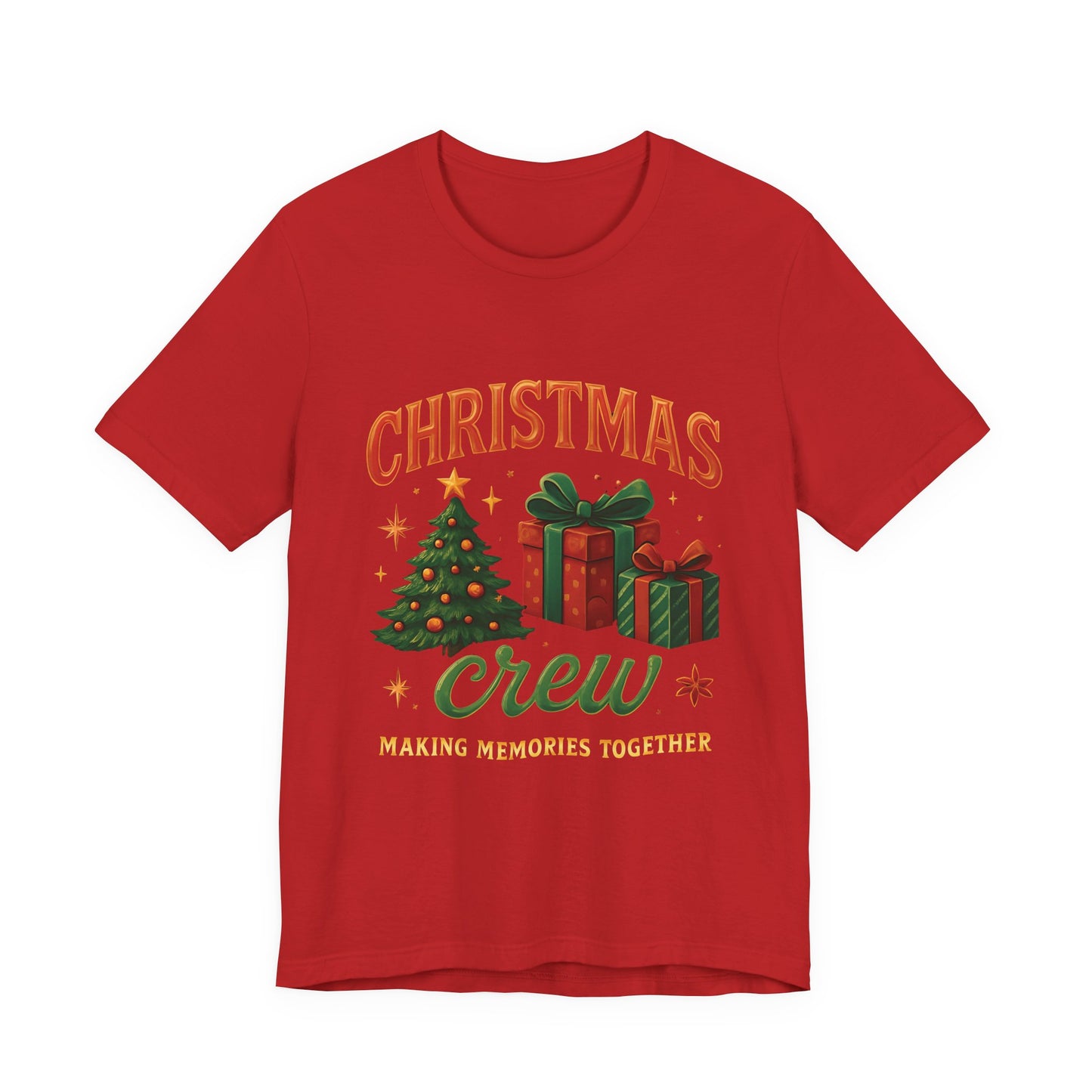Festive Christmas Crew T-Shirt Bella Canvas, Perfect for the christmas queen in your life, it makes the cutest presents under the tree, or unites loved ones with matching xmas shirts.