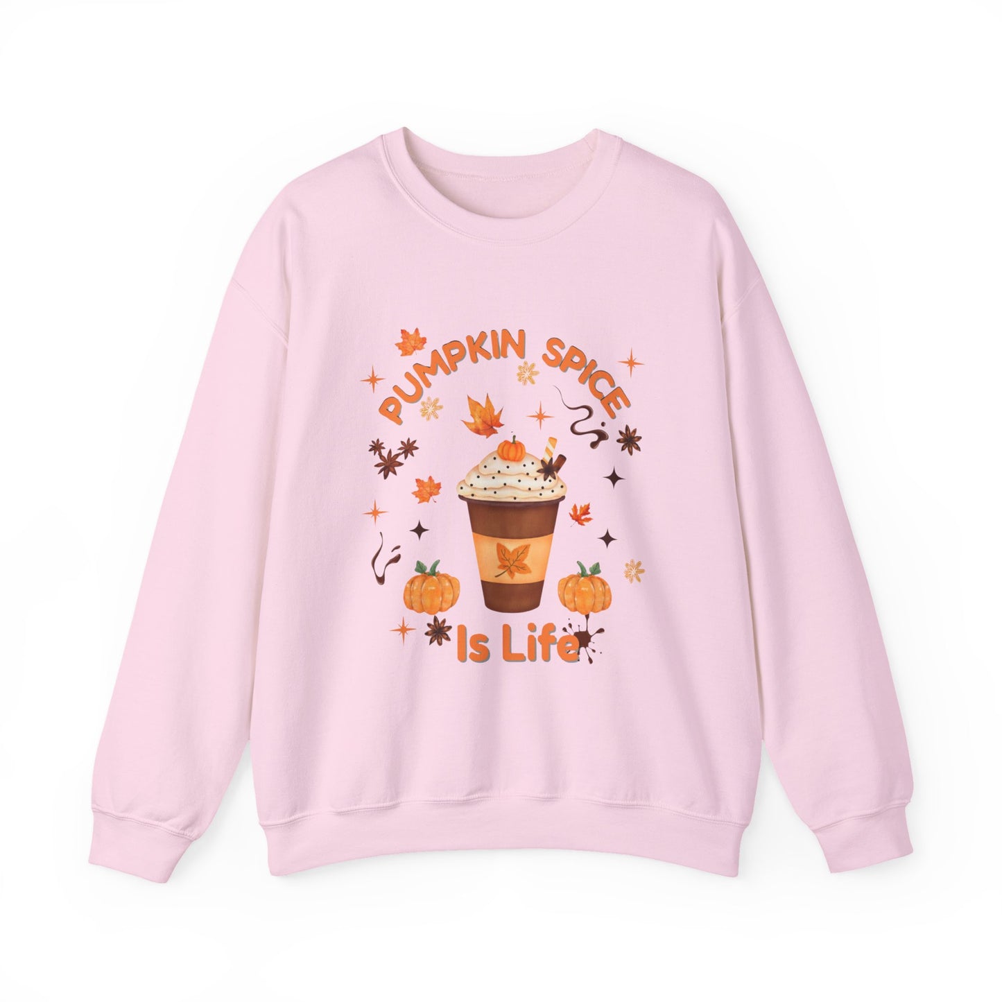 Pumpkin Spice is Life Sweatshirt, This autumn jumper is designed to wrap you in the warmth and comfort that the pumpkin spice season brings.