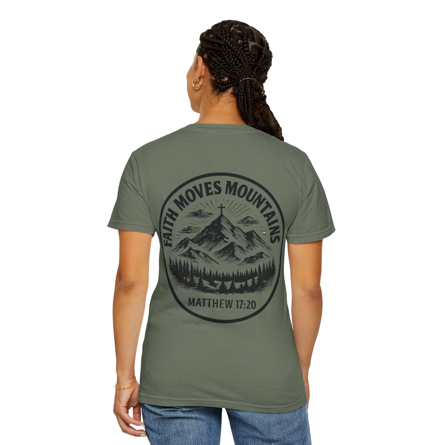 Faith Moves Mountains Comfort Colors Tee,Christianity Gift, Christianity Shirt,Christian Merch, Jesus Christ Shirt, Religion, Christian Gift