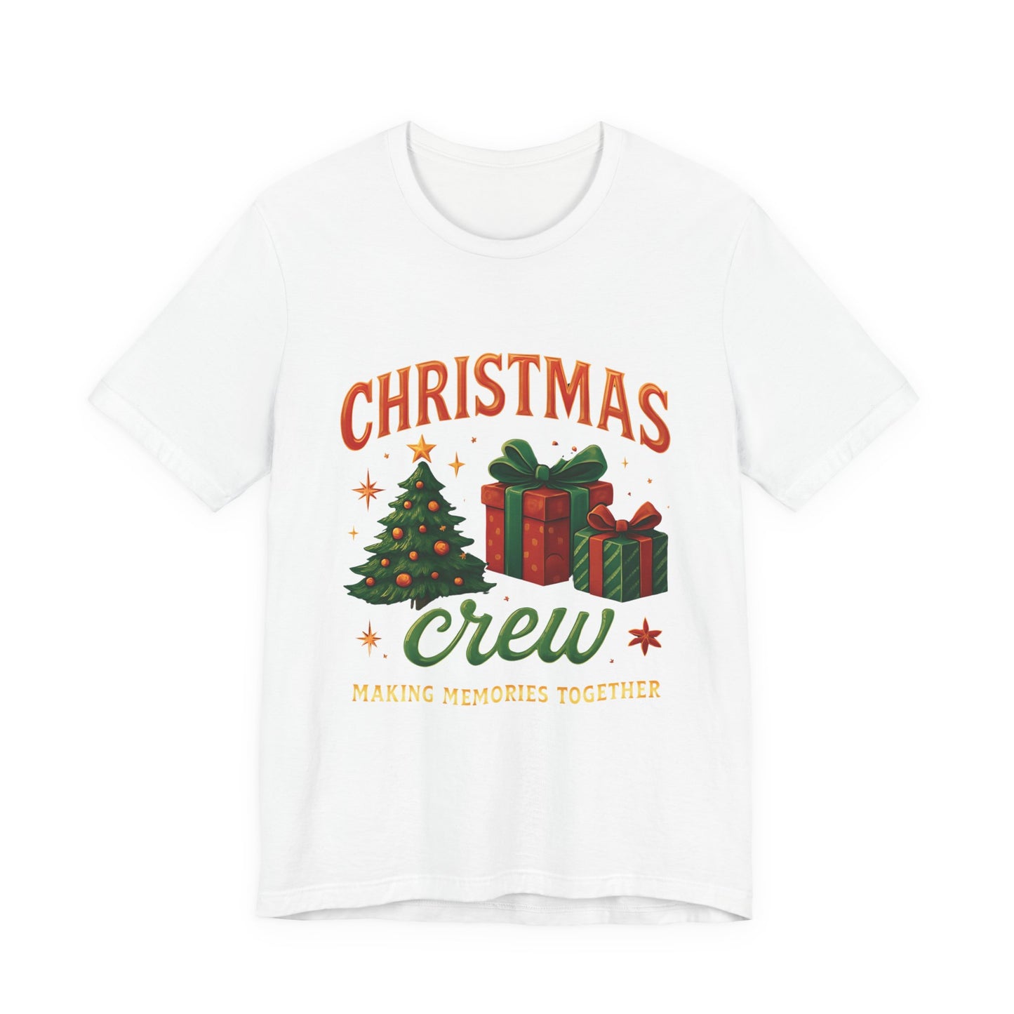 Festive Christmas Crew T-Shirt Bella Canvas, Perfect for the christmas queen in your life, it makes the cutest presents under the tree, or unites loved ones with matching xmas shirts.