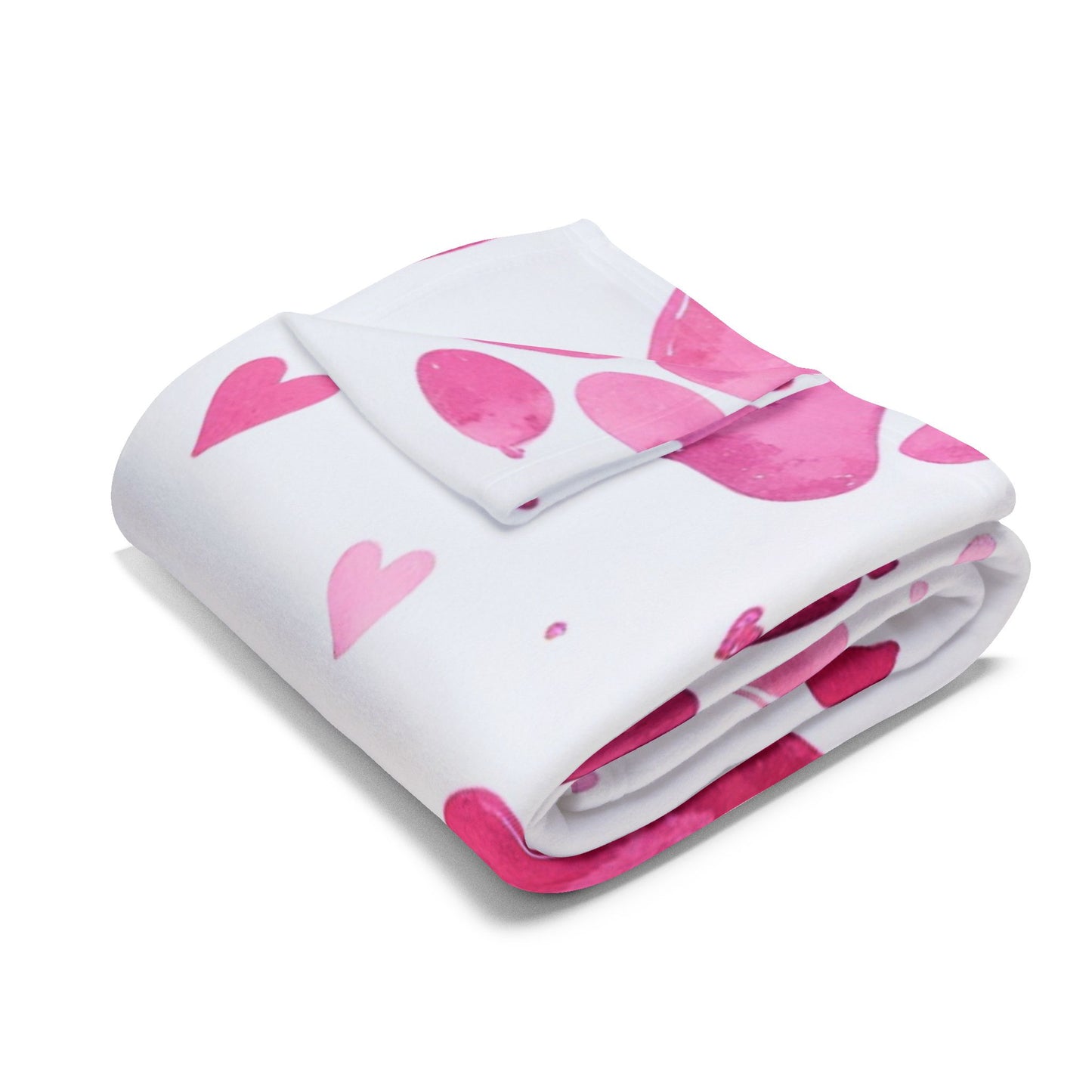 Fleece Blanket, Pink Paw Prints, perfect for pet lovers.