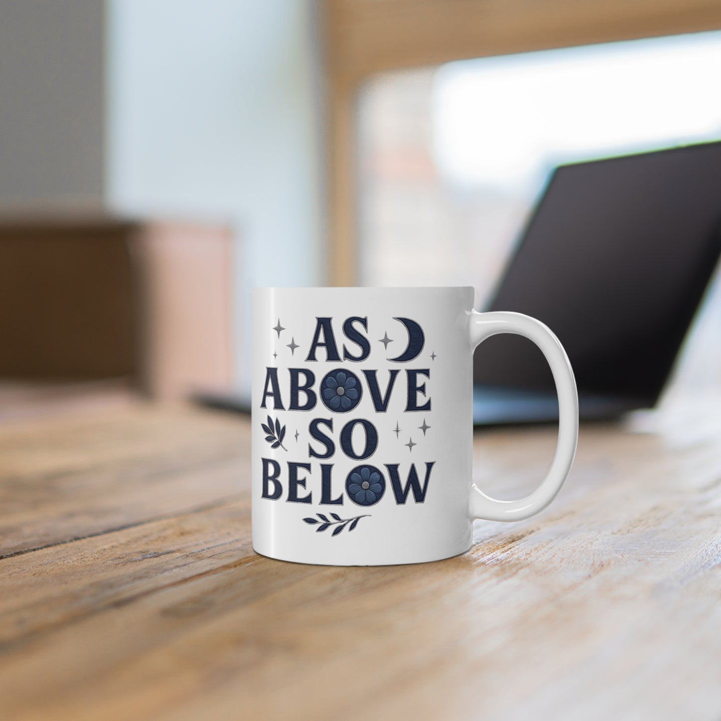 As Above So Below Witchy Coffee Mug, Crafted for those who appreciate the mysterious allure of paganism, this witchy cup transforms your coffee ritual into a sacred ceremony.