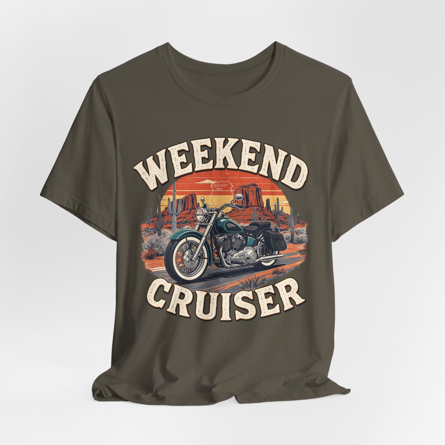 Weekend Cruiser Vintage Biker T-Shirt, Cruiser Motorcycle, Motorcycle Shirt,Unique Graphic Tee,Bike Lover Gift,Biker Apparel,Biker Dad Gifts