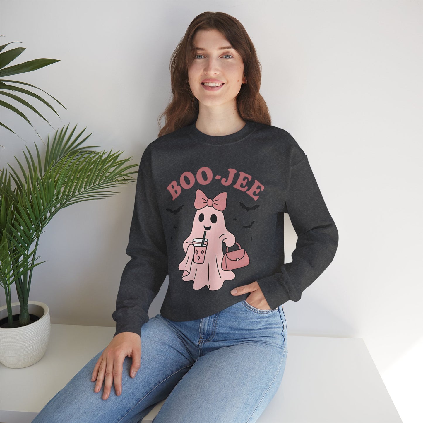 Halloween Ghost Crew neck,Cute Boo-Jee Ghost Sweatshirt, ,Spooky Season Pullover, Spooky Season Gift for Women, Ghost Sweater, Boojee Ghost.