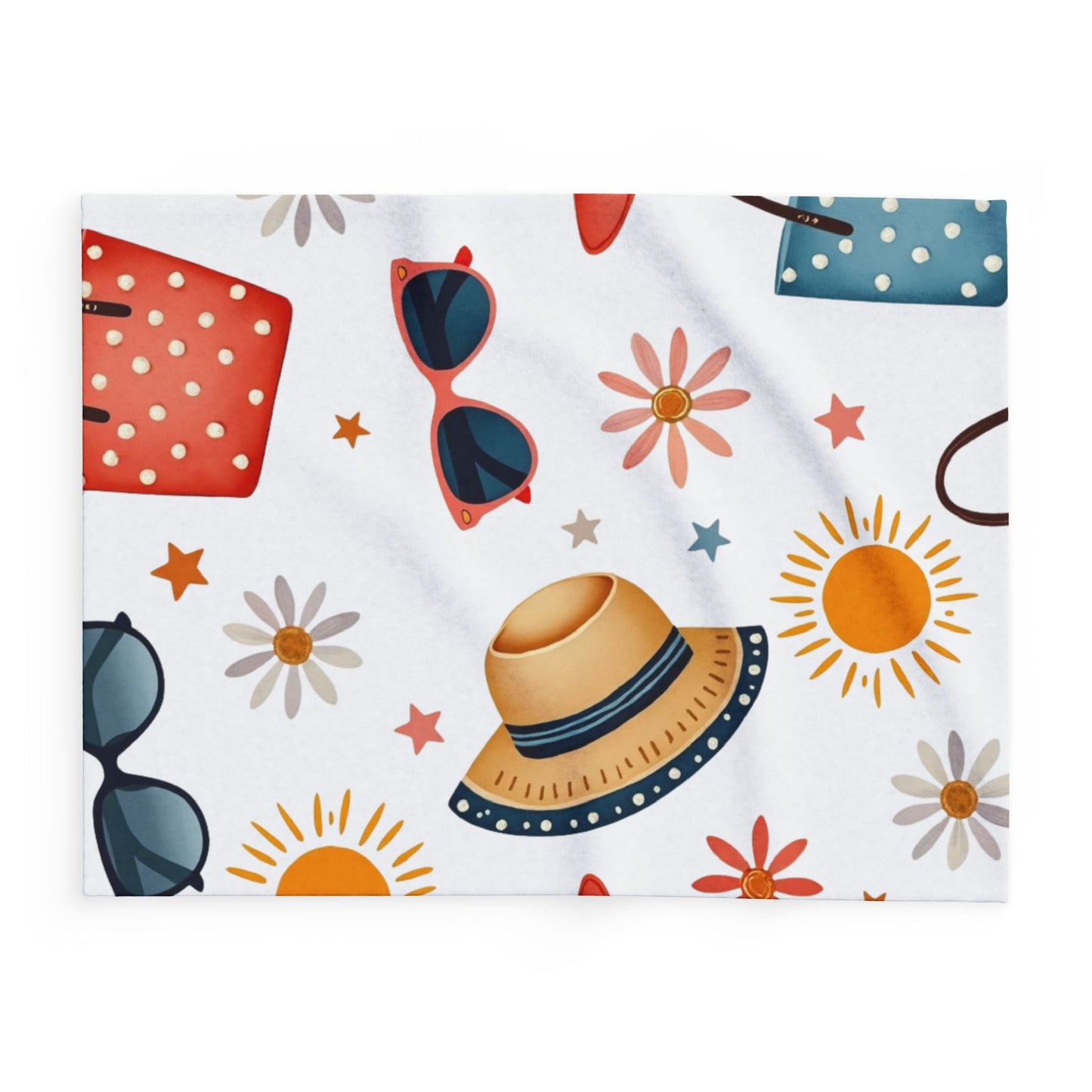 Summer Vibe Fleece Blanket | Perfect for cozying up on chilly nights, this blanket brings a vibrant touch to your living space.
