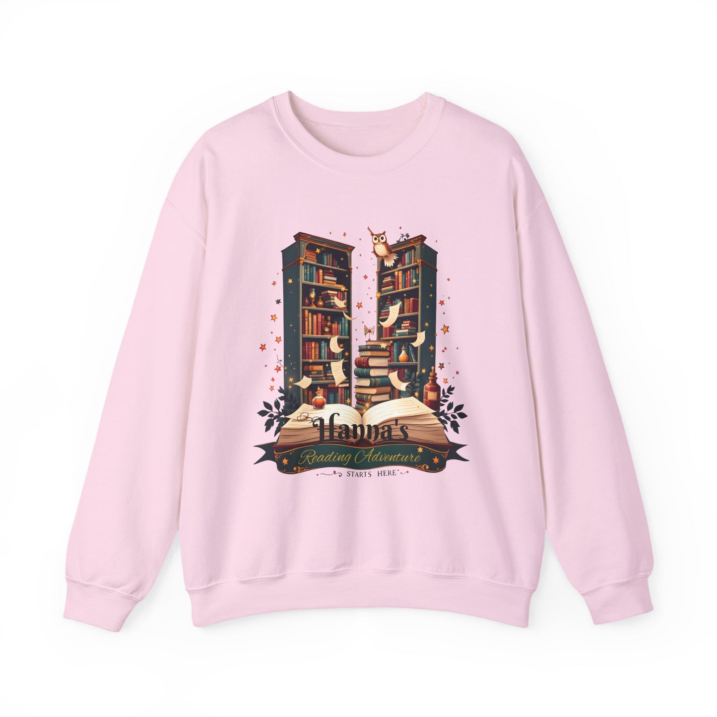 Personalized Book Lover Sweatshirt,Custom Name Reading Adventure Gift, Cozy Bookish Sweater, Reading Nook Aesthetic Pullover,bookworm gifts