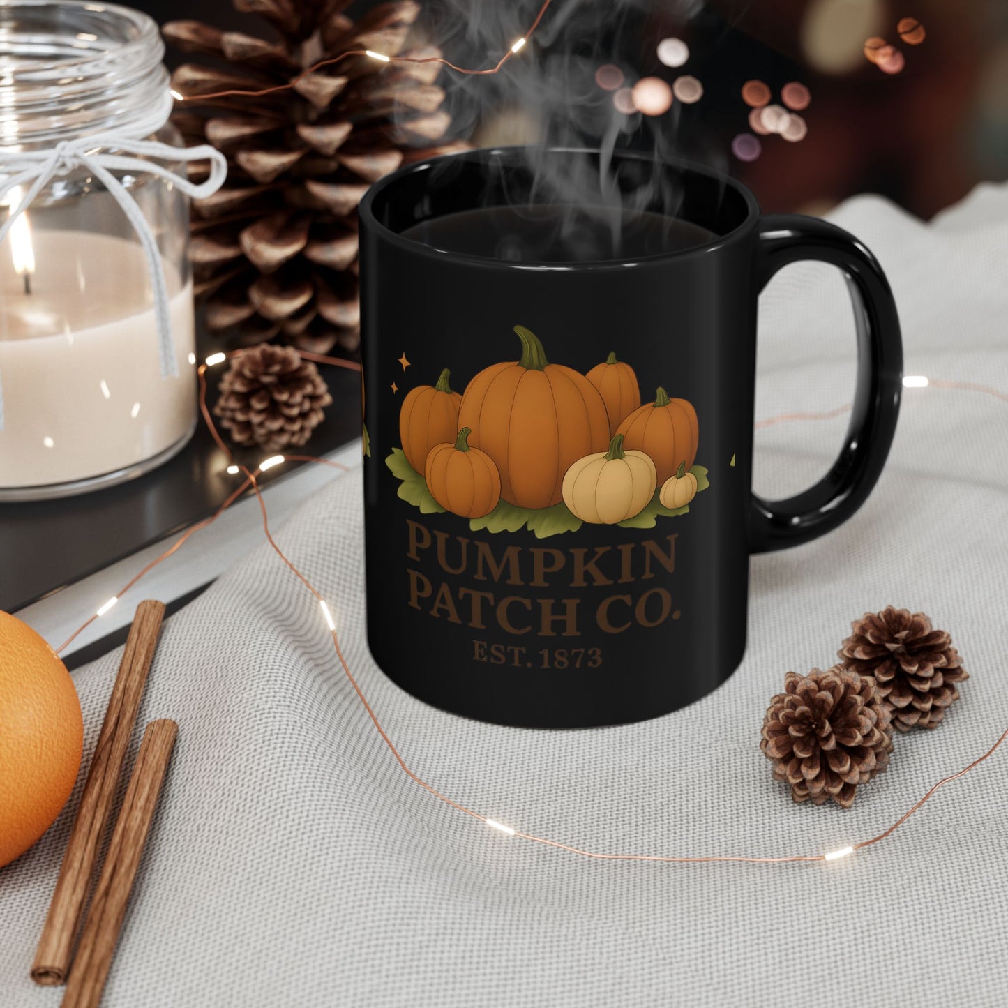 Pumpkin Coffee Mug, your new cozy companion for the fall season. This autumn coffee mug captures the spirit of harvest season.