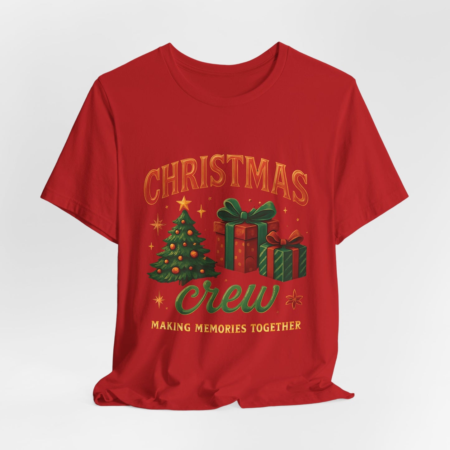 Festive Christmas Crew T-Shirt Bella Canvas, Perfect for the christmas queen in your life, it makes the cutest presents under the tree, or unites loved ones with matching xmas shirts.