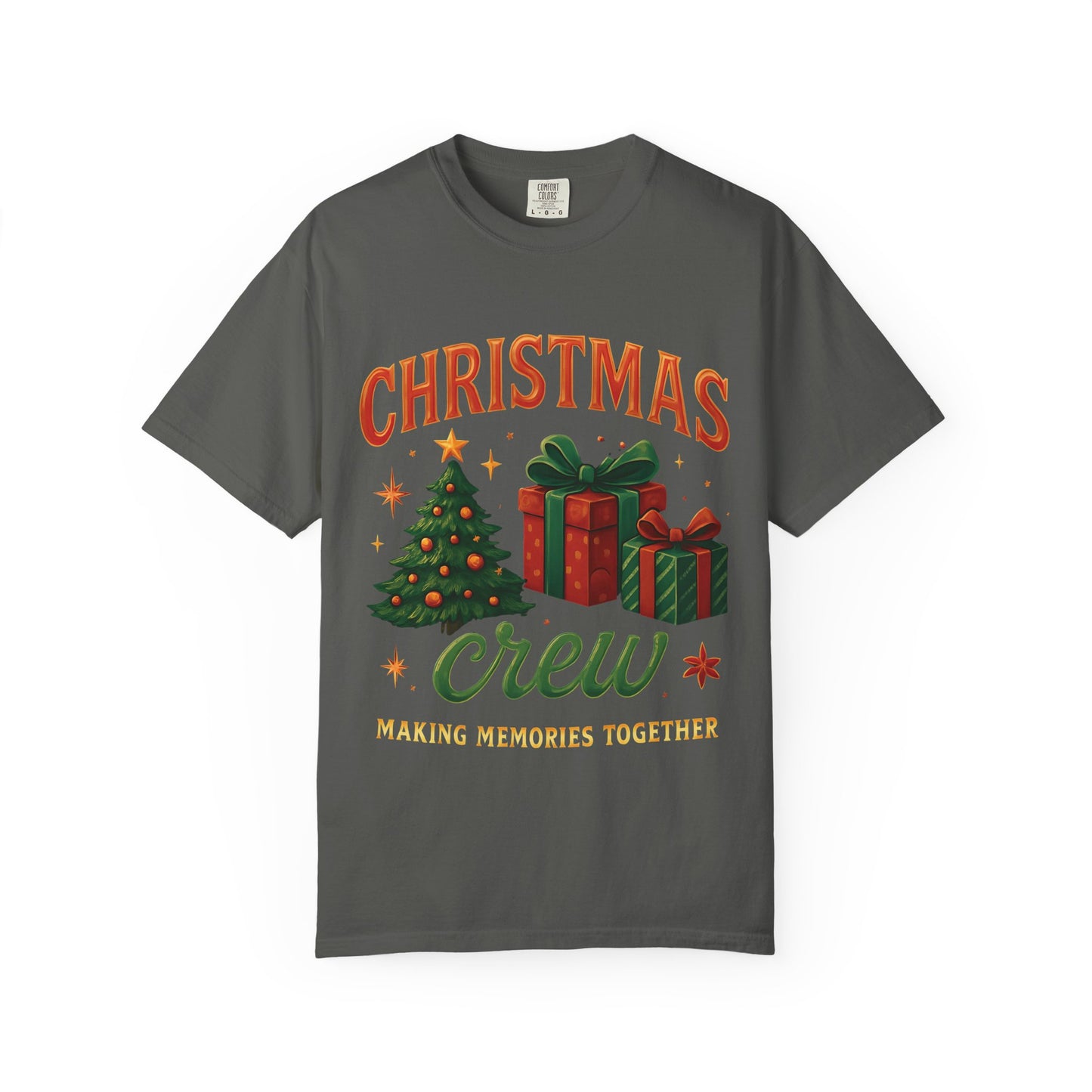 Comfort Colors Christmas Crew T-shirt, Step into the magic of Christmas 2025 with the Comfort Colours Christmas Crew Tee.